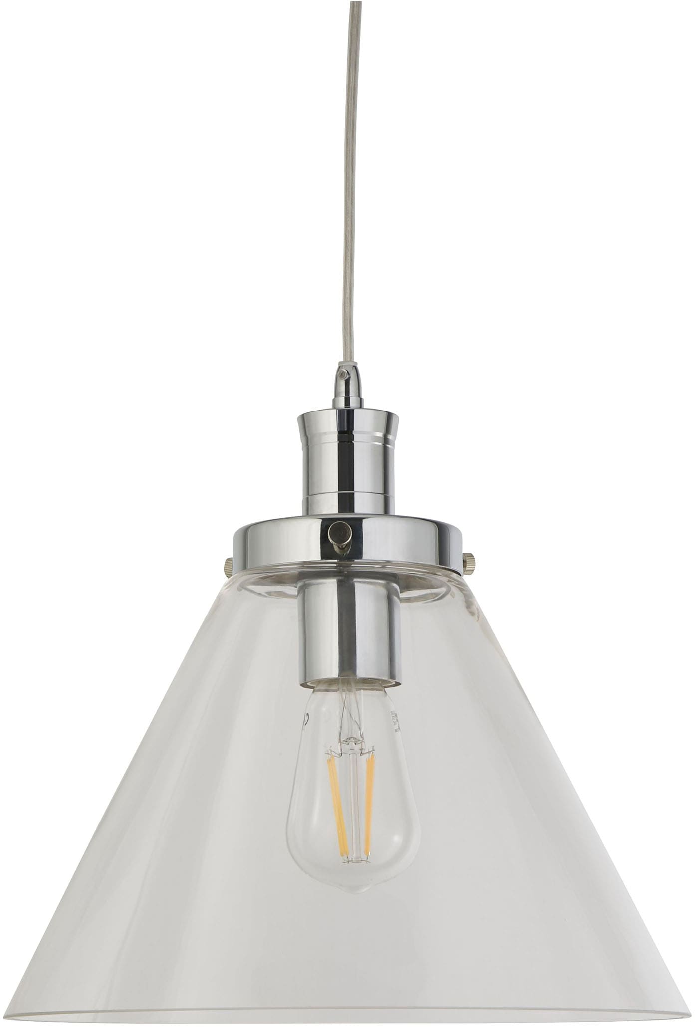 Searchlight Pendelleuchte »Pyramidenanhänger - Metall & Glas« E27 1 Stk.