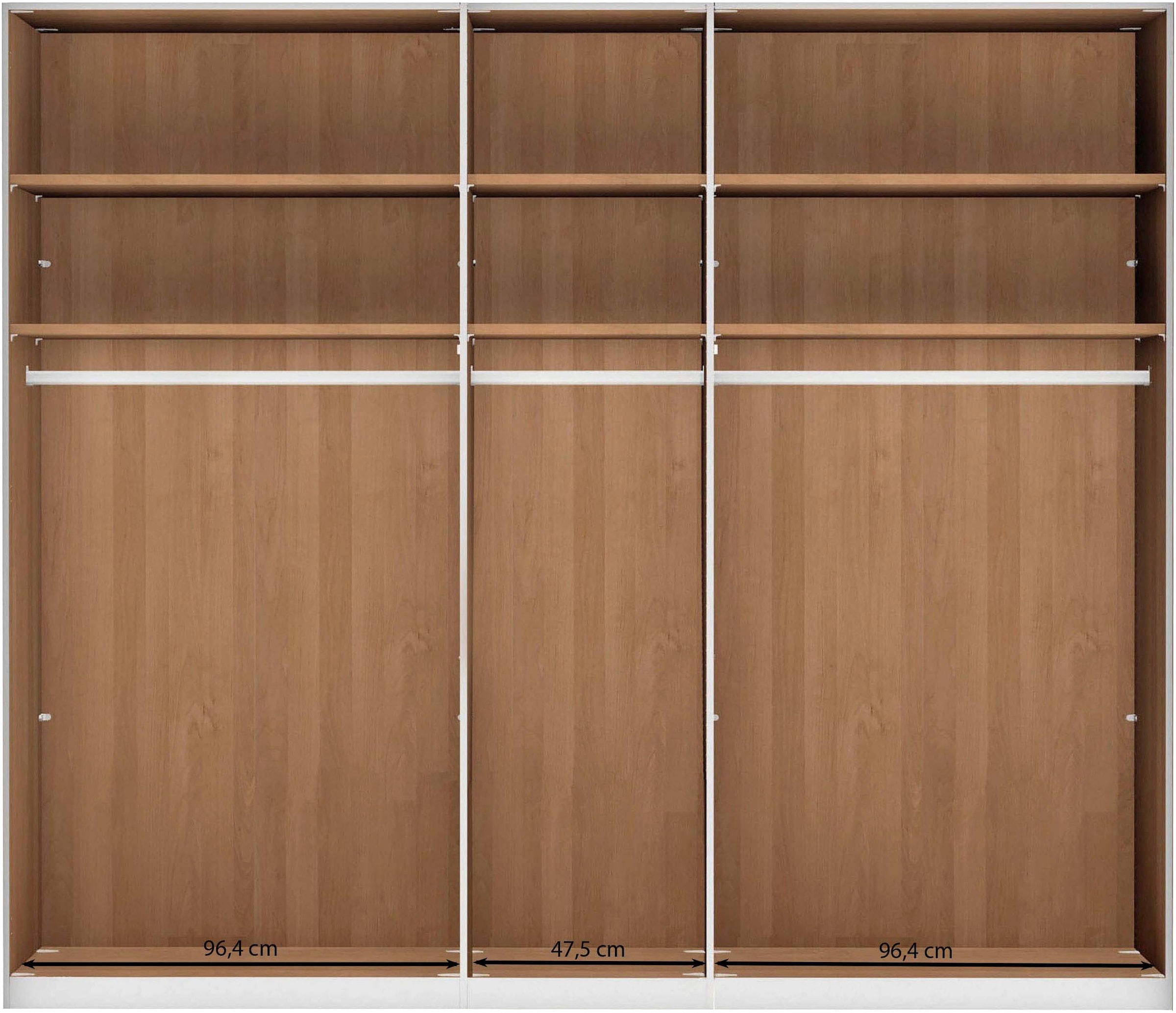 WIEMANN Kleiderschrank »Lausanne, Drehtürenschrank, Schrank, Wäscheschrank, Erle teilmassiv« 300 cm Breite mit 5 oder 6 Türen wählbar,  Front aus Massivholz in Erle, langlebige Qualität, inkl. Türendämpfung