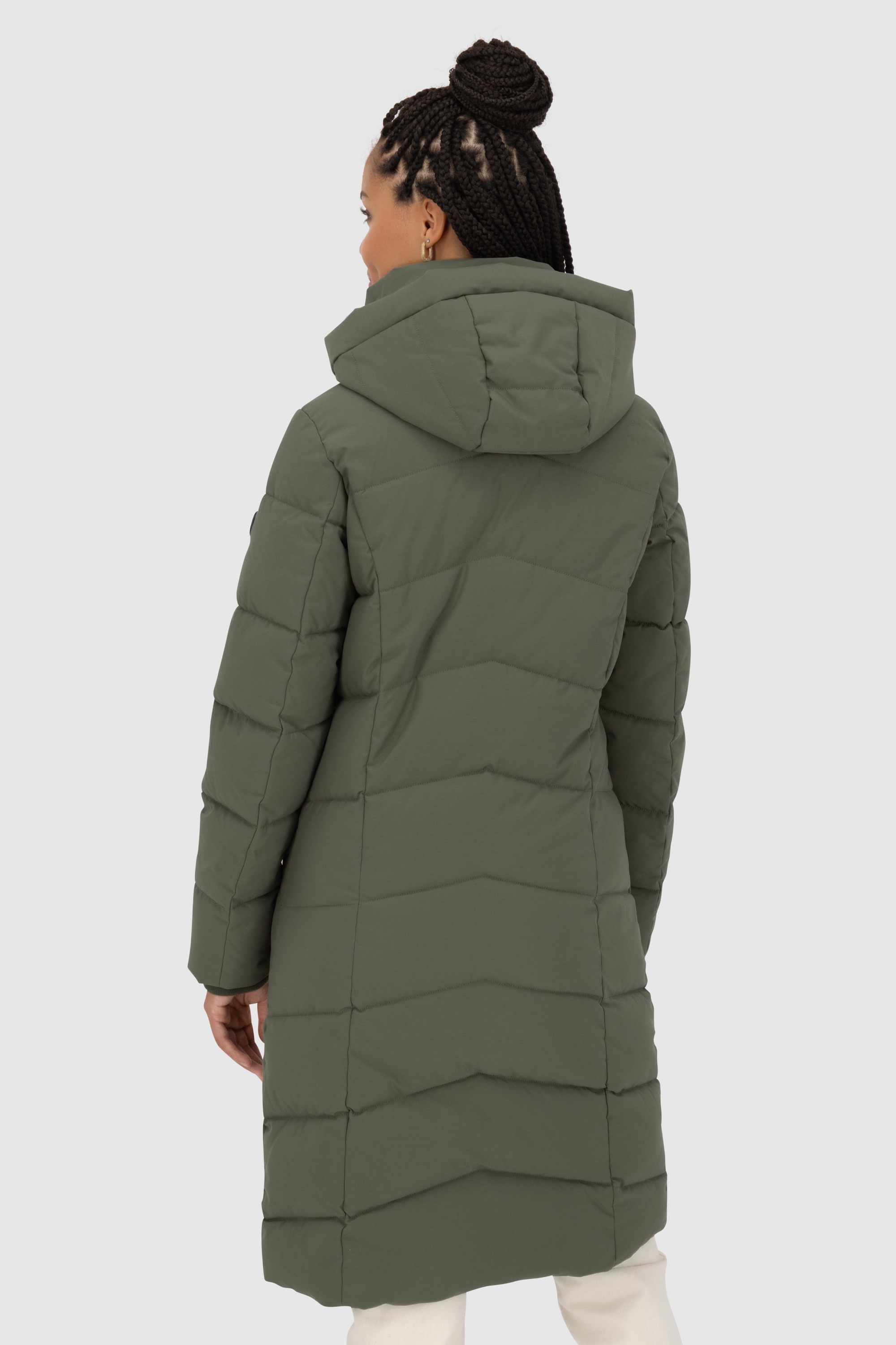 Alife & Kickin Winterjacke »Damen NimaAK A«, mit Kapuze, in Wickeloptik mit abnehmbarer Kapuze und gefütterten Fronttaschen