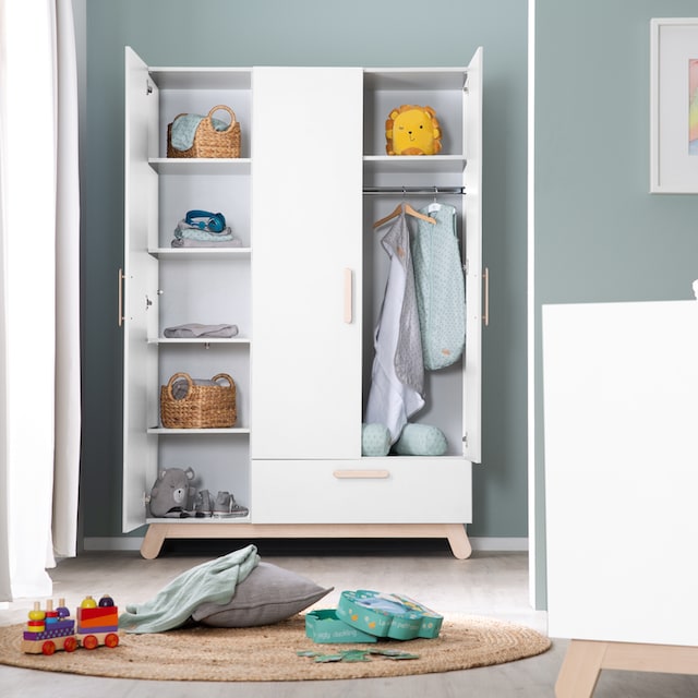 roba® Kinderkleiderschrank »Clara, Weiß«, 3-türig mit Schublade; Made in  Europe bestellen | BAUR