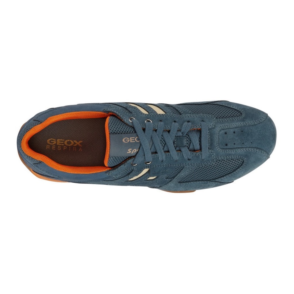 Geox Sneaker »UOMO SNAKE A«, mit stylischem Muster, Freizeitschuh, Halbschuh, Schnürschuh