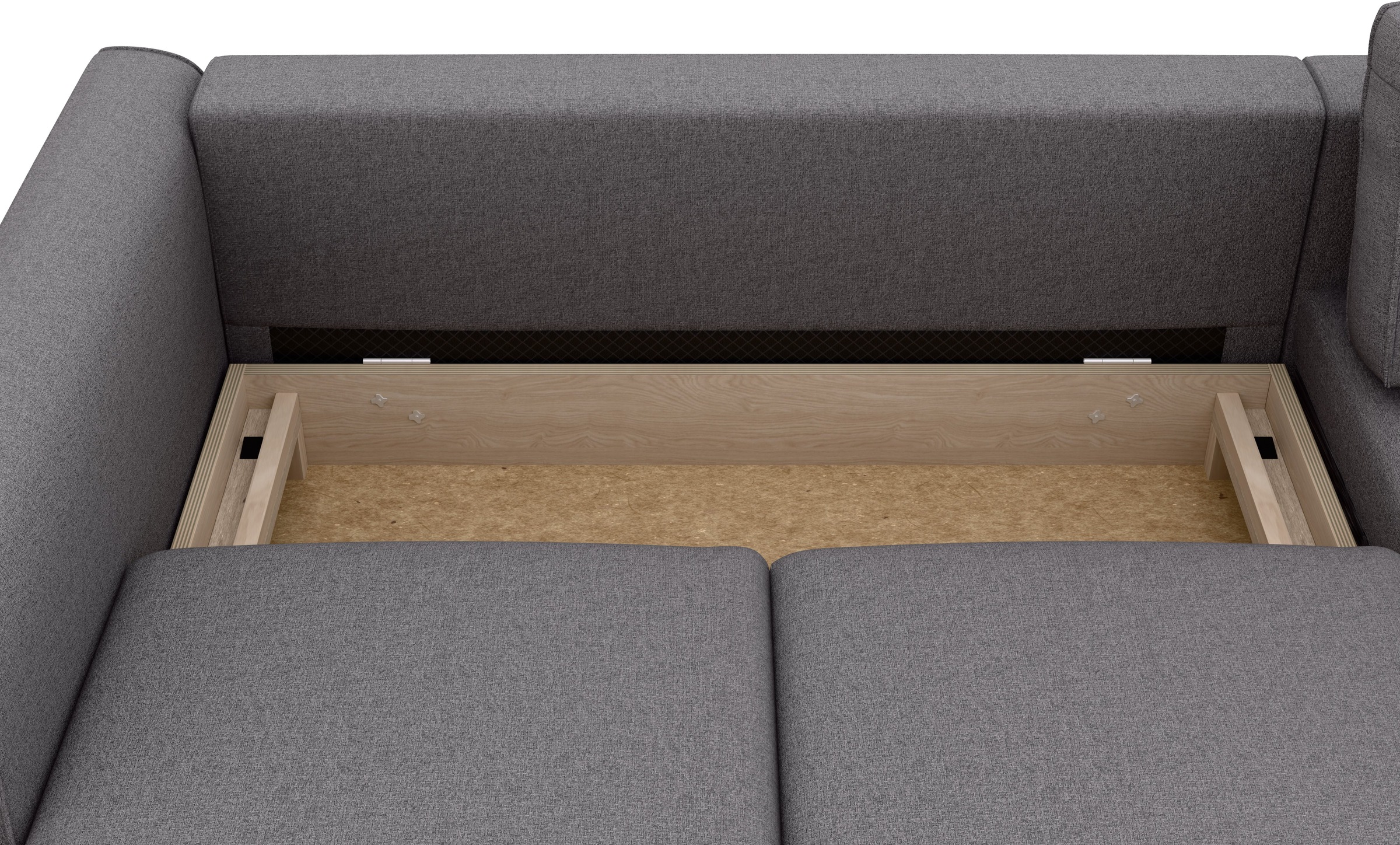 Home affaire Ecksofa »Booster Couch wahlweise mit Schlaffunktion und Bettkasten-auch in Cord«, Recamiere beidseitig montierbar, Sofa in L-Form, 232 cm