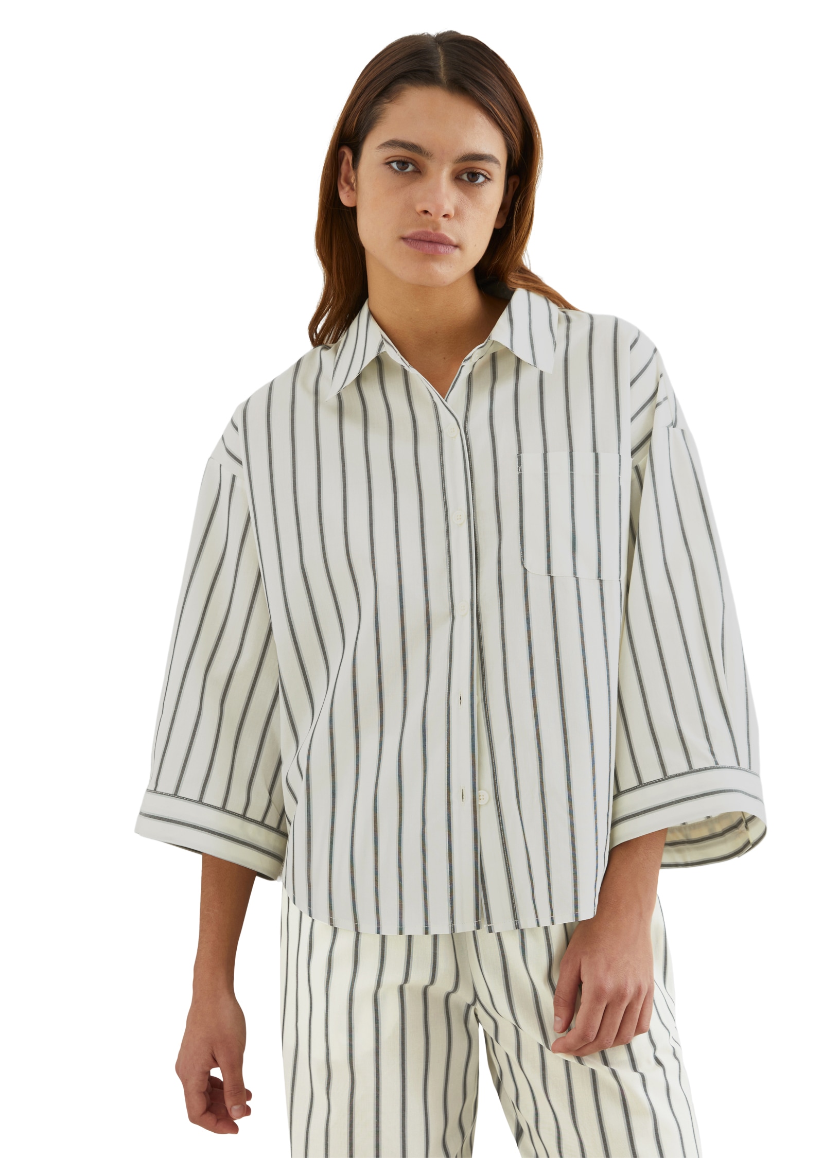 Marc OPolo Hemdbluse "Mix & Match Poplin", Hemdbluse mit extra breiten Ärme günstig online kaufen