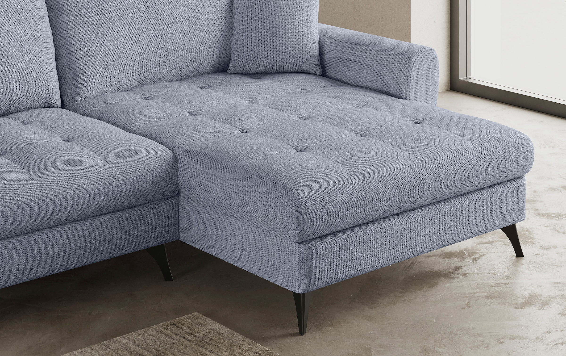Mr. Couch Ecksofa »Blackburn II, L-Form«, Mit Kaltschaumpolsterung bis 140 kg belastbar