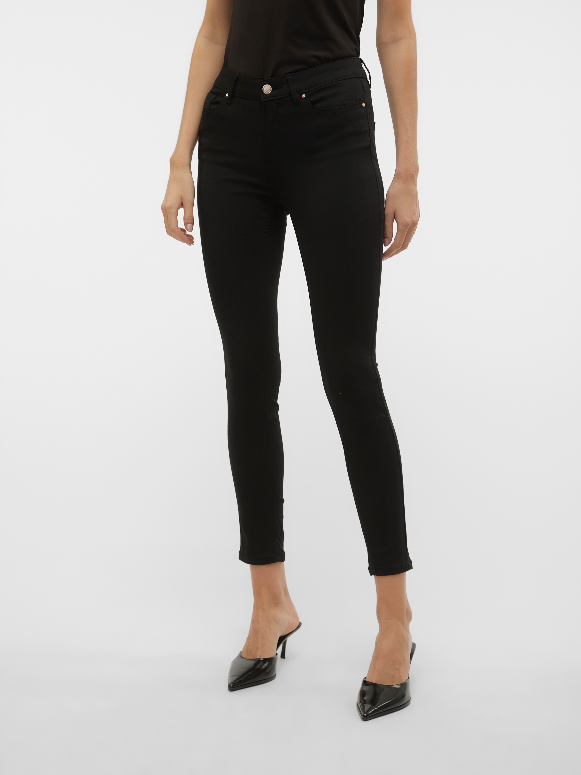 Vero Moda Skinny-fit-Jeans "VMFLASH MR SKINNY JEANS LI140 GA NOOS" Baumwoll günstig online kaufen