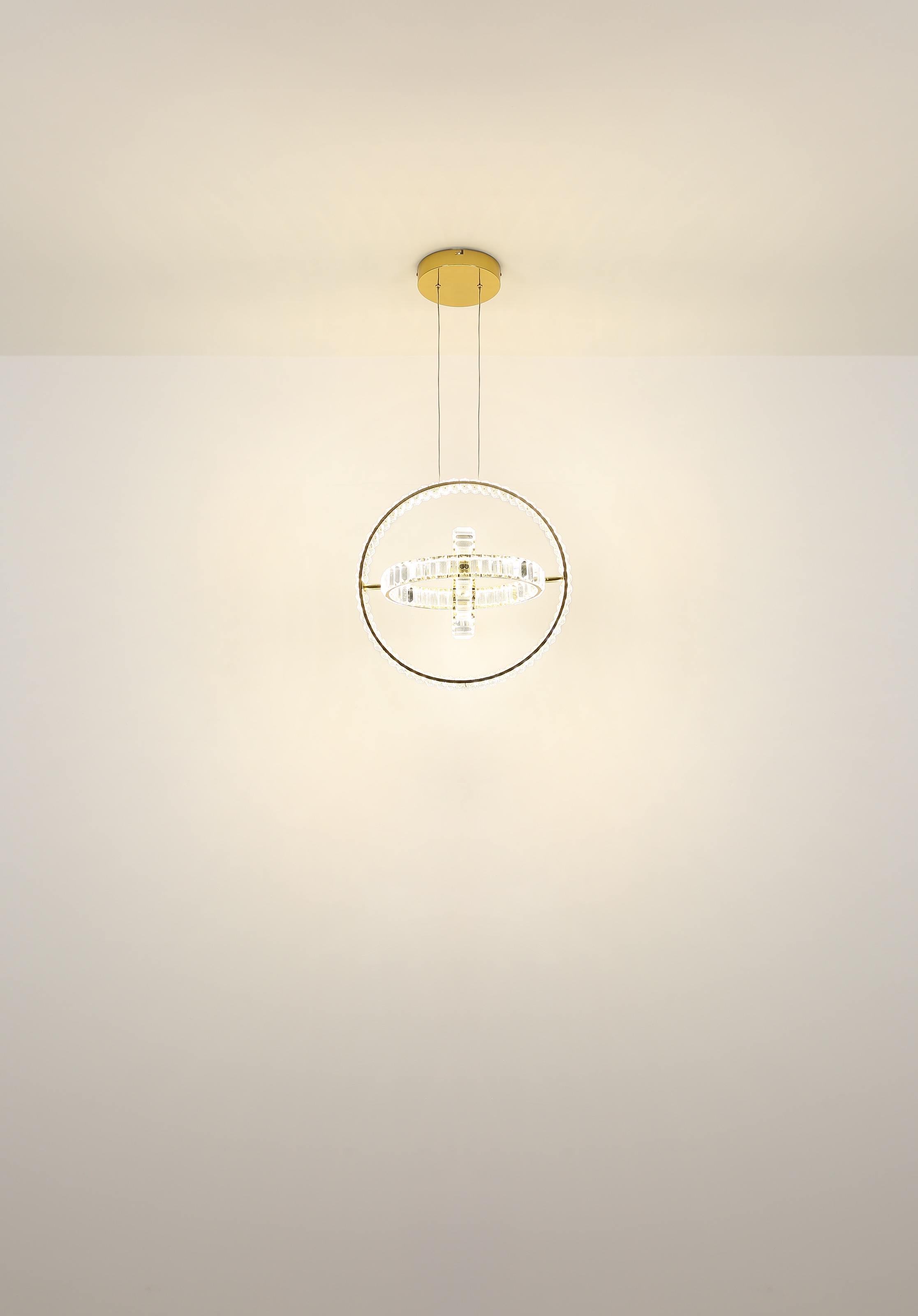 GLOBO LIGHTING Hängeleuchte »NEIL« LED-Modul 1 Stk. LED Kristall Hängeleuchte für Esszimmer gold