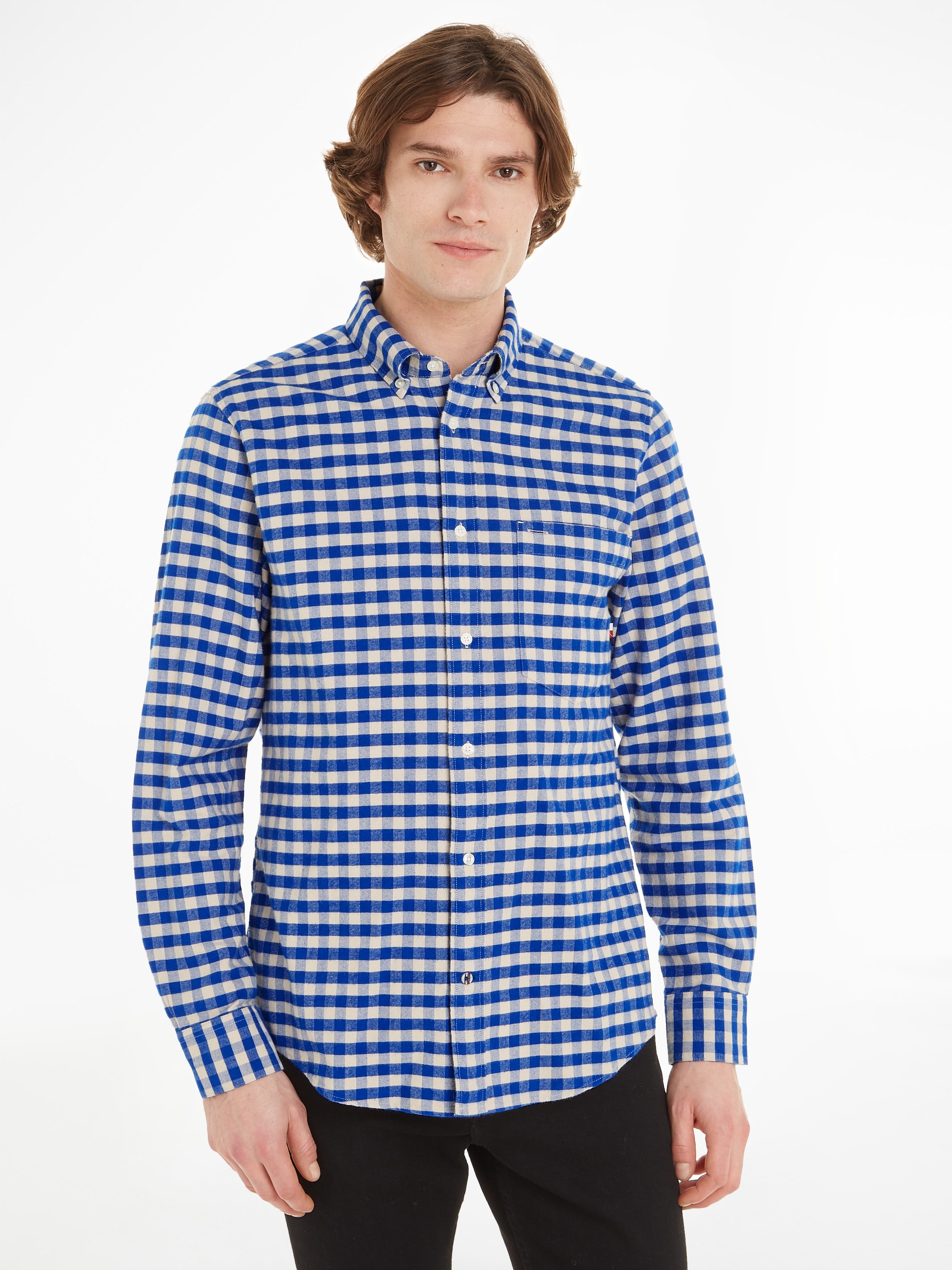 Tommy Hilfiger Karohemd "OXFORD BRUSHED GINGHAM RF SHIRT"