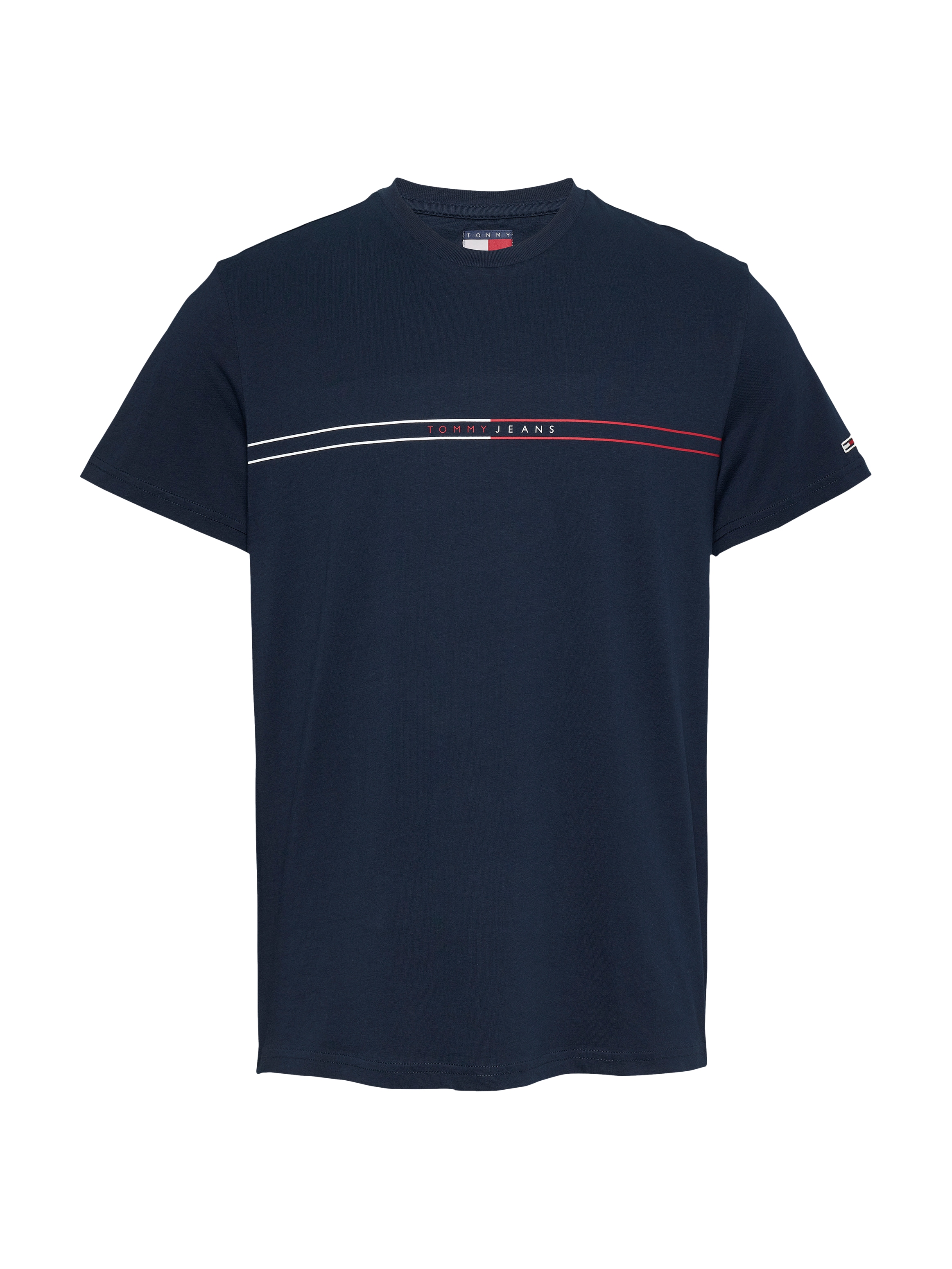 Tommy Jeans Kurzarmshirt »TJM SLIM ENTRY GRAPHIC TEE EXT«, Mit Rundhalsausschnitt