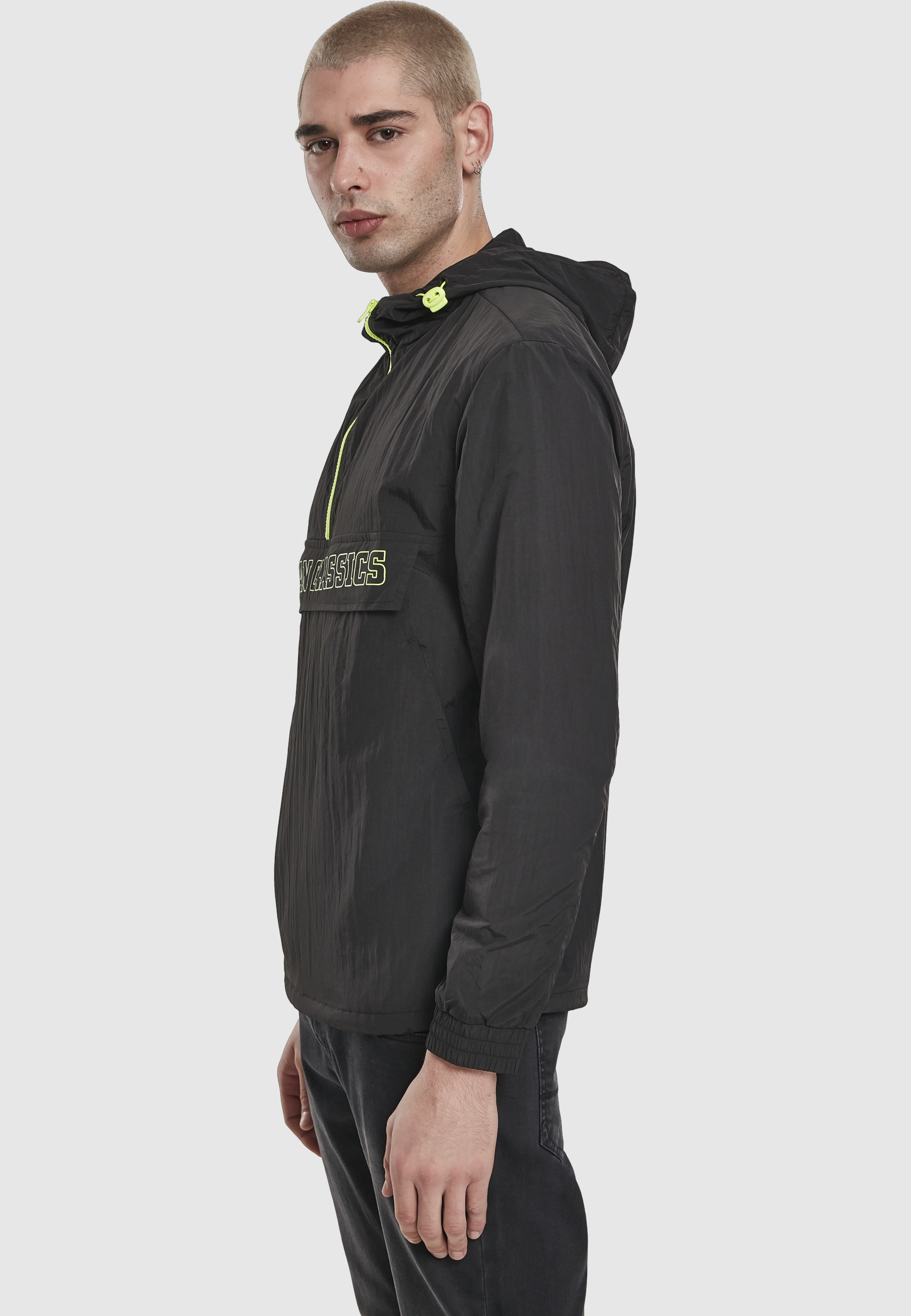 URBAN CLASSICS Anorak »Urban Classics Herren Contrast Pull Over Jacket« 1 Stk. tlg. mit Kapuze
