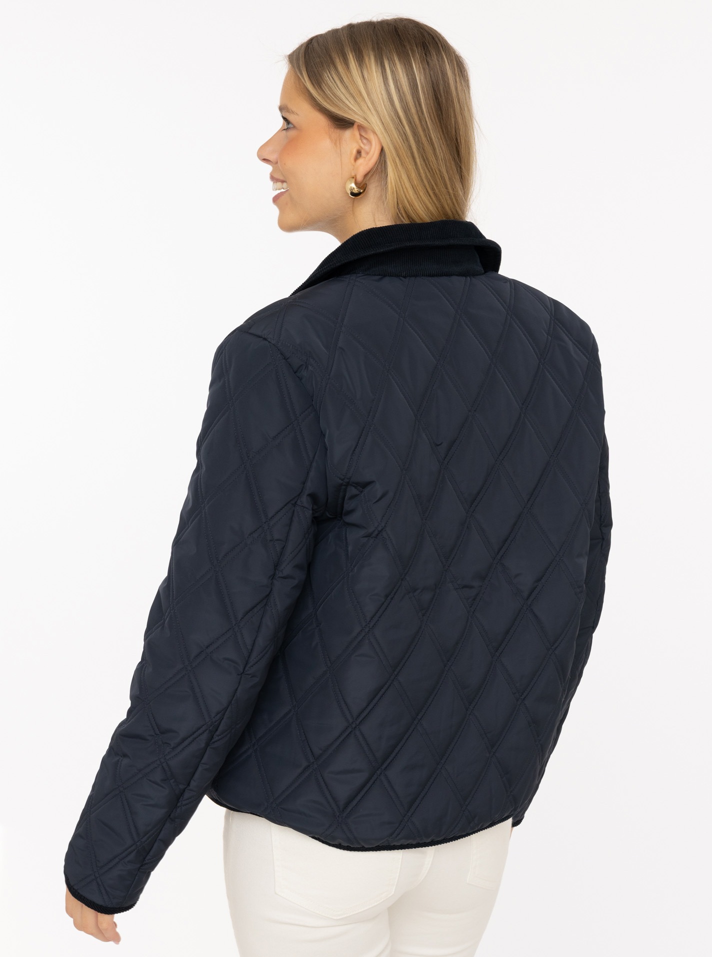 Zwillingsherz Steppjacke ""Classic"" Kordkragen, Knopfleiste und Taschen günstig online kaufen