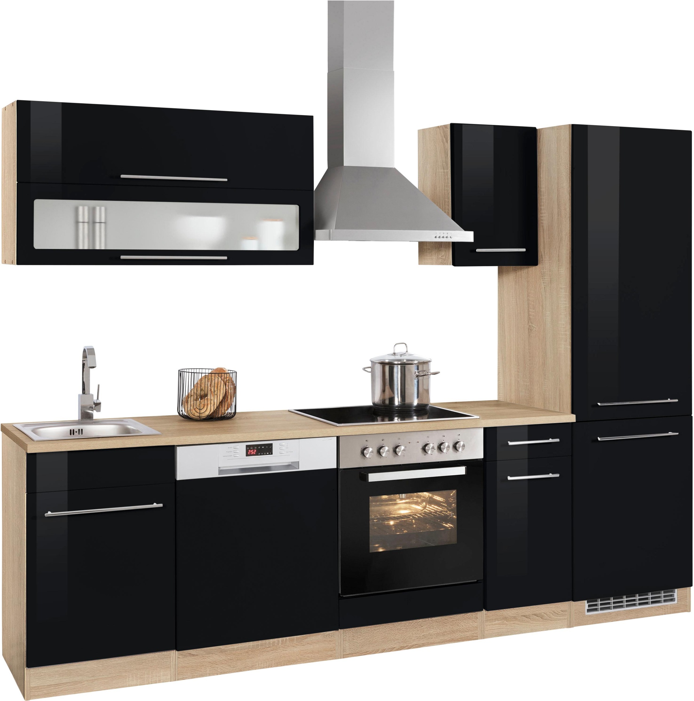 KOCHSTATION Küchenzeile »KS-Eton«, mit E-Geräten, Breite 270 cm