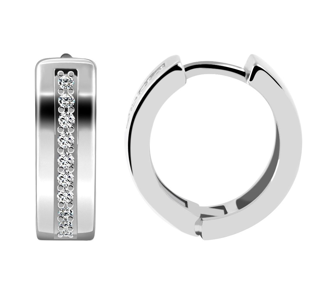 Adelia´s Klappcreolen »Damen Ohrringe – Klappcreole aus 925 Silber mit Zirkonia« Perfekt zum Verschenken an besondere Menschen