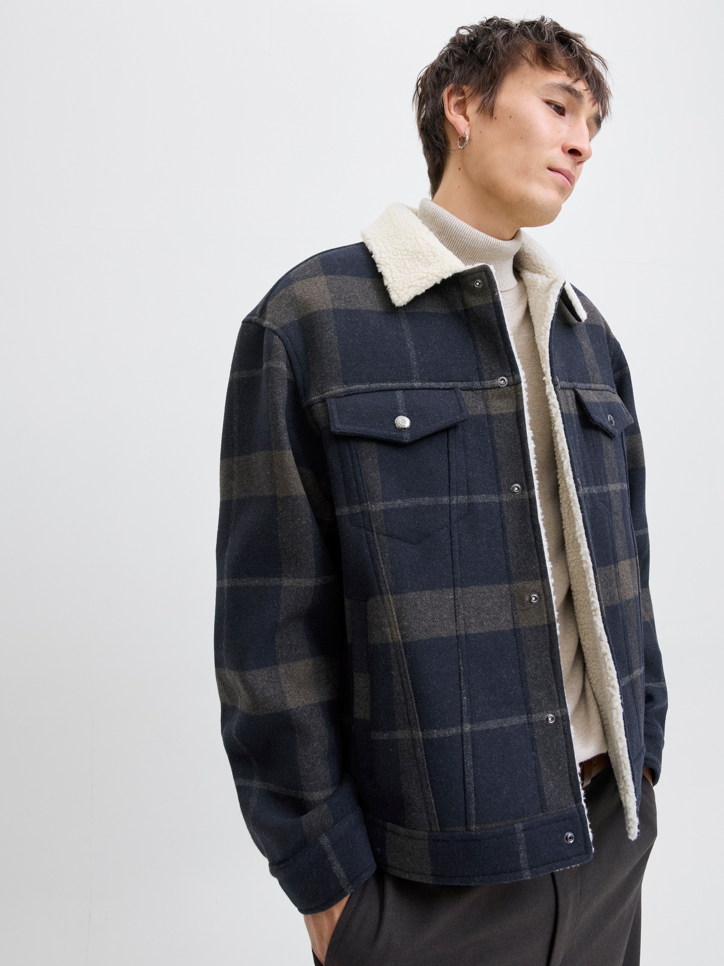 Jack & Jones Wolljacke "JPRBLUTEXAS WOOL BLEND TRUCKER JACKET SN" ohne Kapu günstig online kaufen