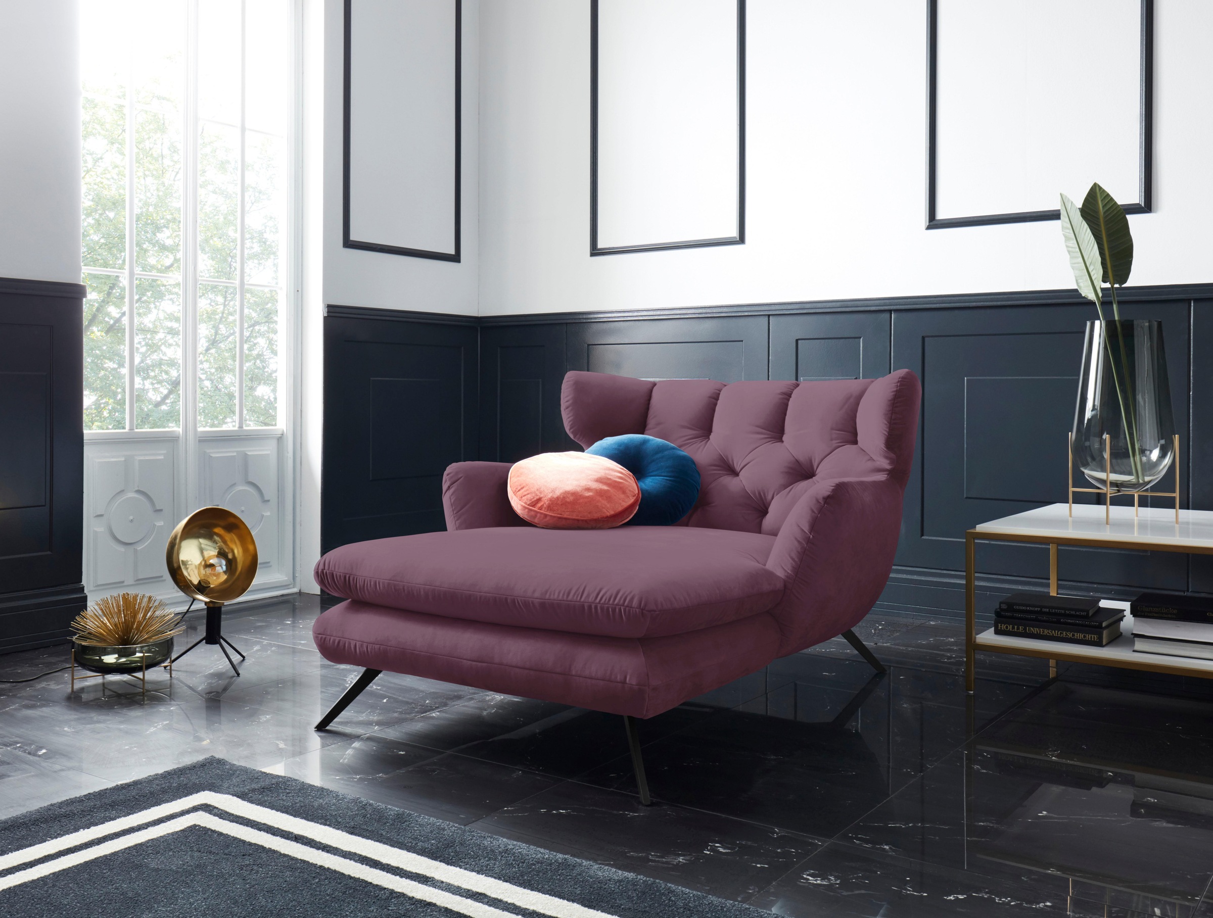 3C Candy Loveseat »Beatrice Loungesessel«, mit Knopfheftung im Rücken, Fernsehsessel, Relaxsessel