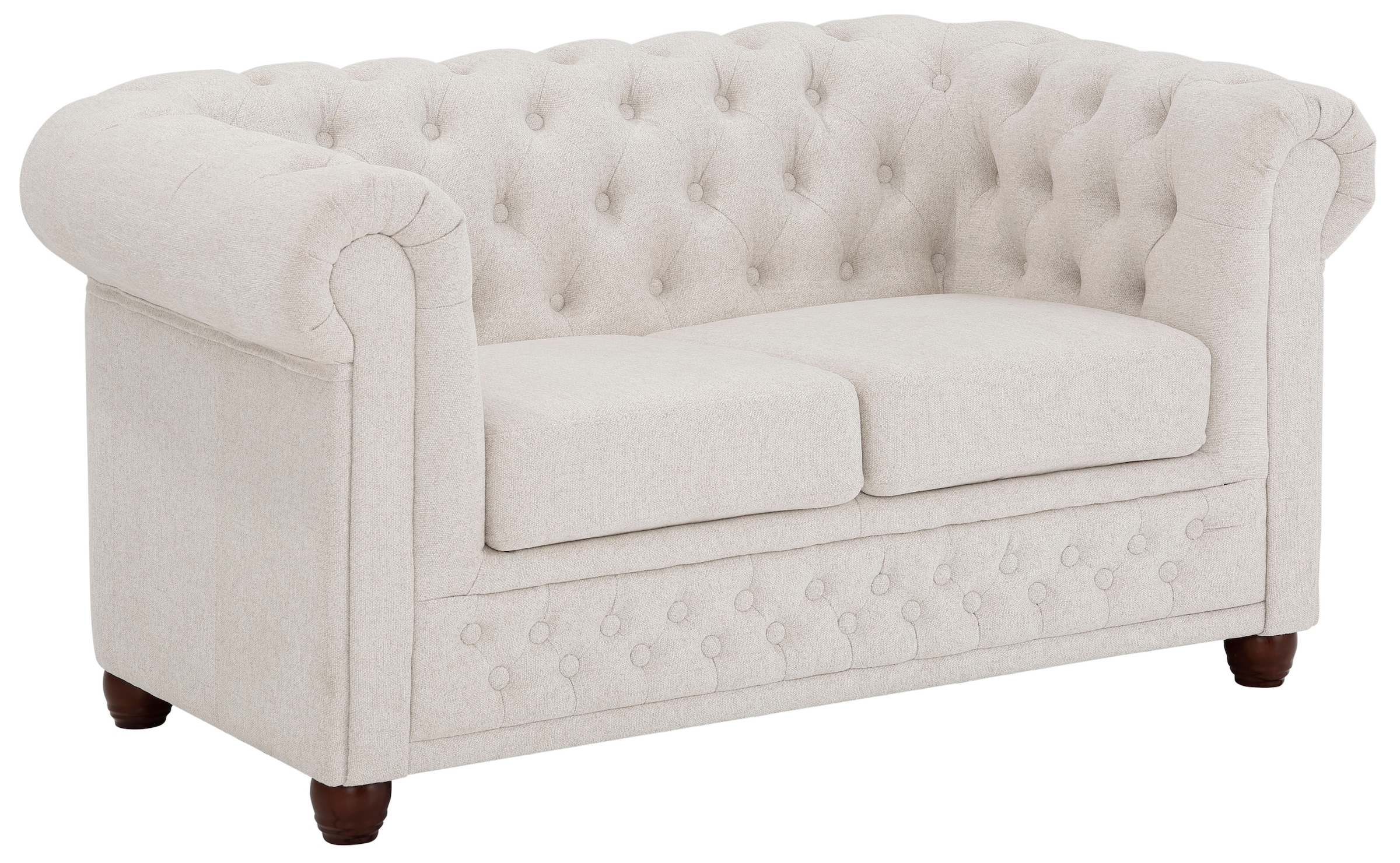 Home affaire Chesterfield-Sofa »New Castle«, mit hochwertiger Knopfheftung in Chesterfield-Design, B/T/H: 148/86/72