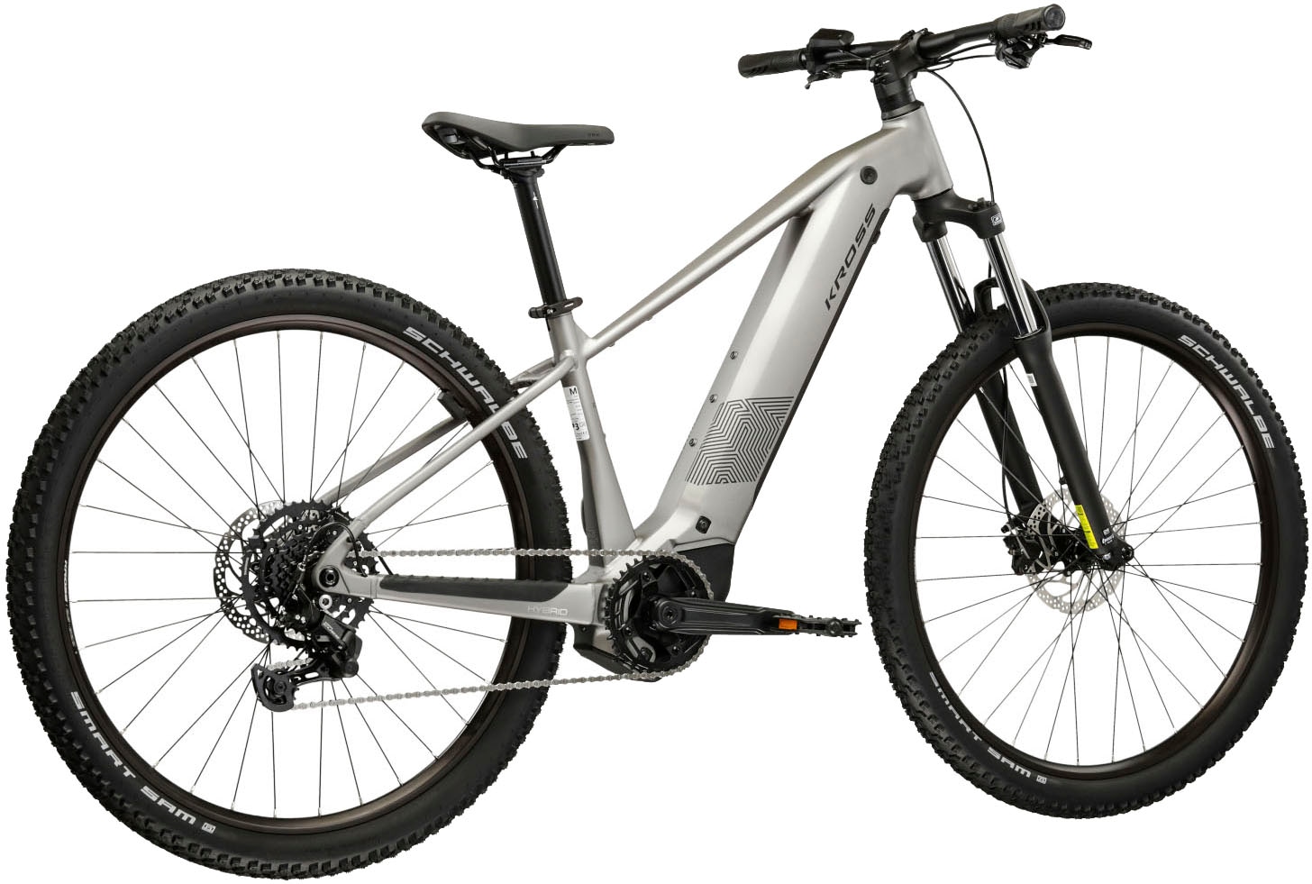 Kross »Influx Hybrid 2.0 16,7Ah / 600 Wh 29 Zoll silber 9 Gänge 2026« 9 Gang Shimano CUES U4000 Schaltwerk Kettenschaltung Mittelmotor 250 W