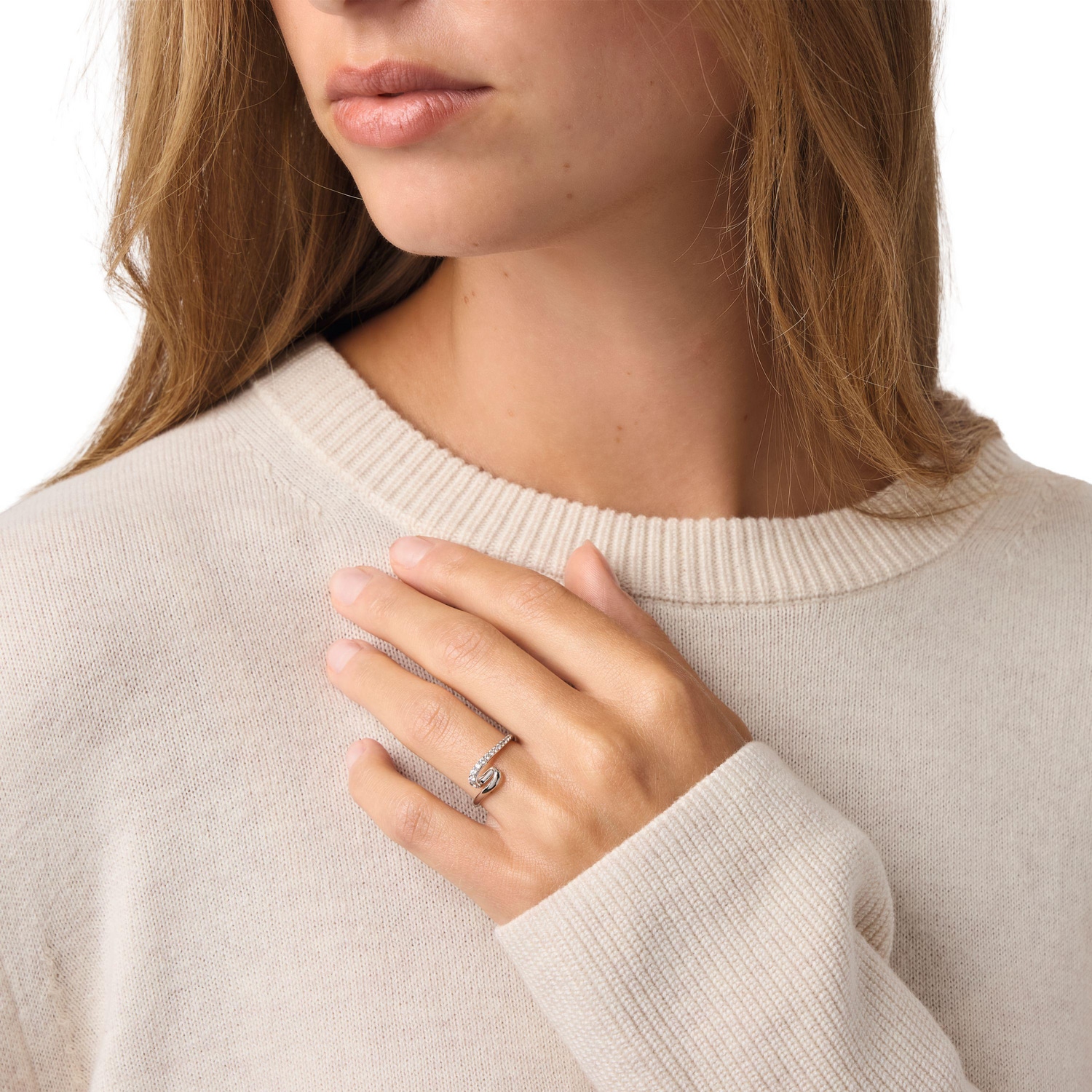 TOM TAILOR Fingerring »Herz« mit Zirkonia (synth.)