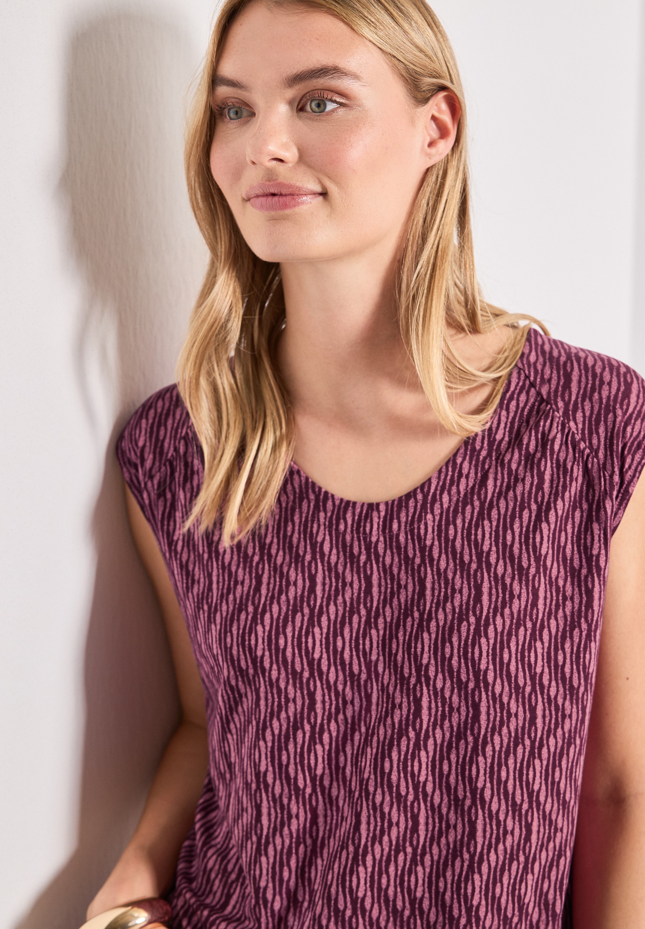 STREET ONE Shirttop Sommertop mit Allover-Print