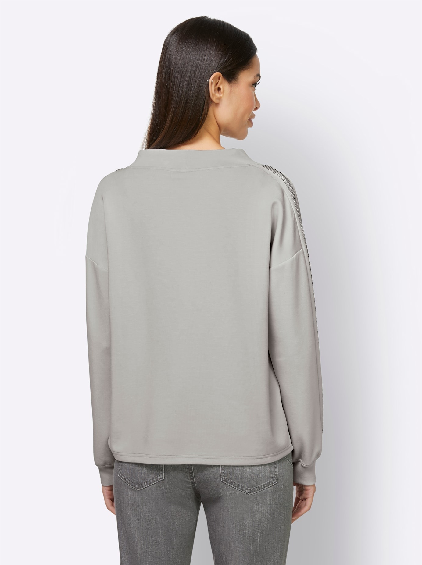 HEINE Women's Sweatshirt Light Gray Size 44 2
