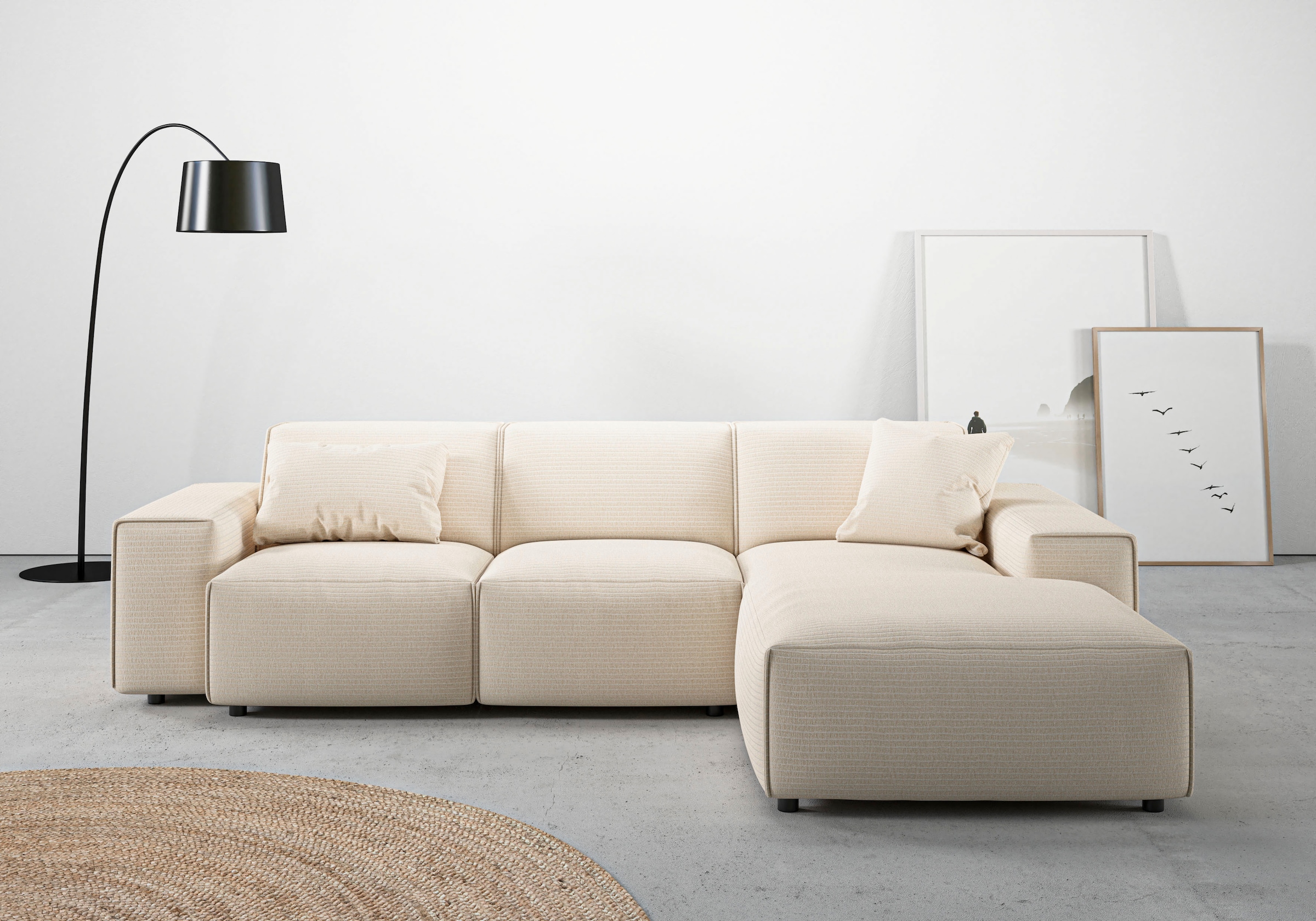 andas Ecksofa "Glimminge L-Form auch in Breitcord, Feincord + Easy care-Bez günstig online kaufen