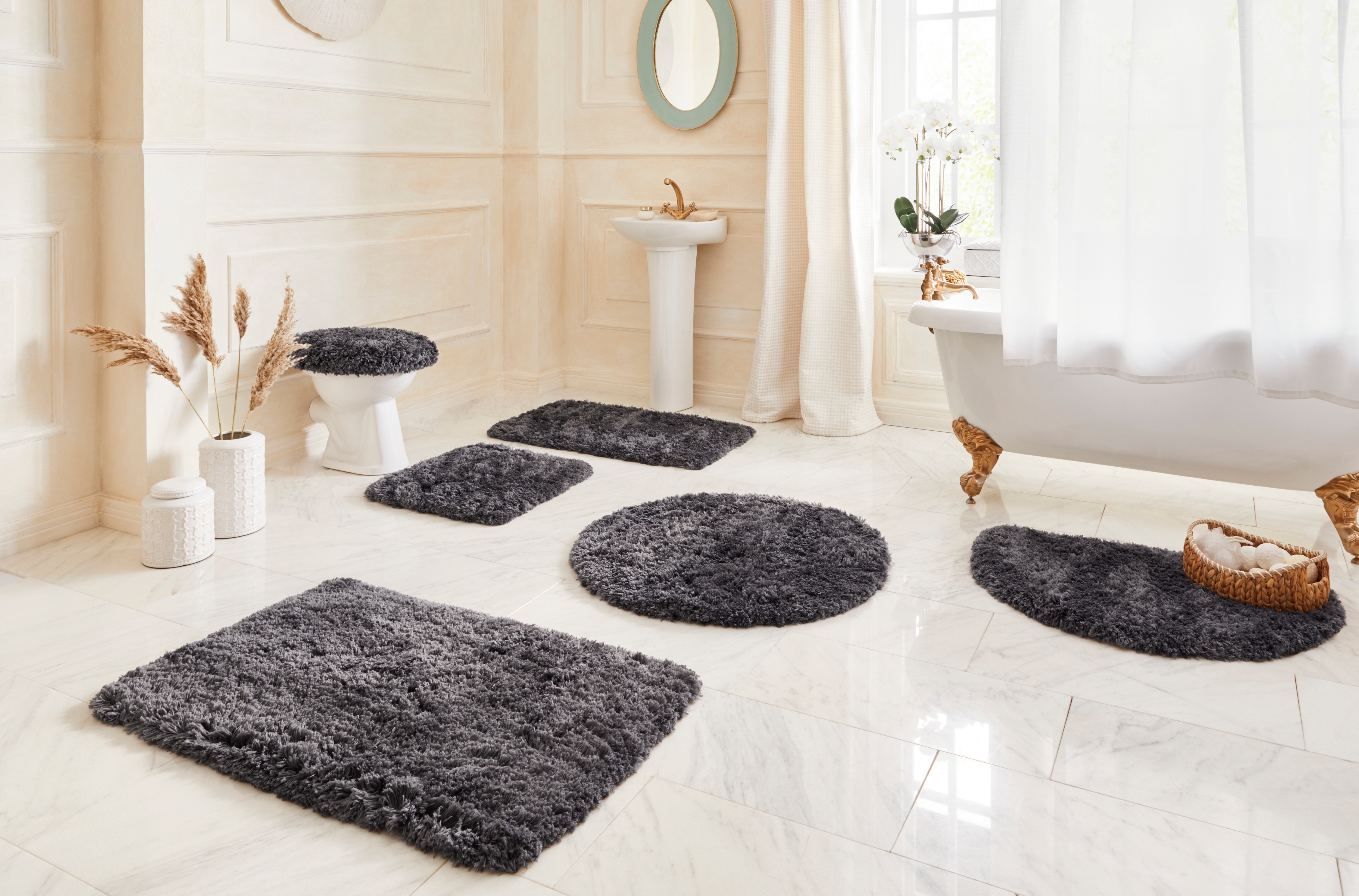 Thumbnail - Guido Maria Kretschmer Home&Living Badematte "Micro exclusiv, Badvorleger, Badezimmer Teppich", rutschhemmend beschichte...