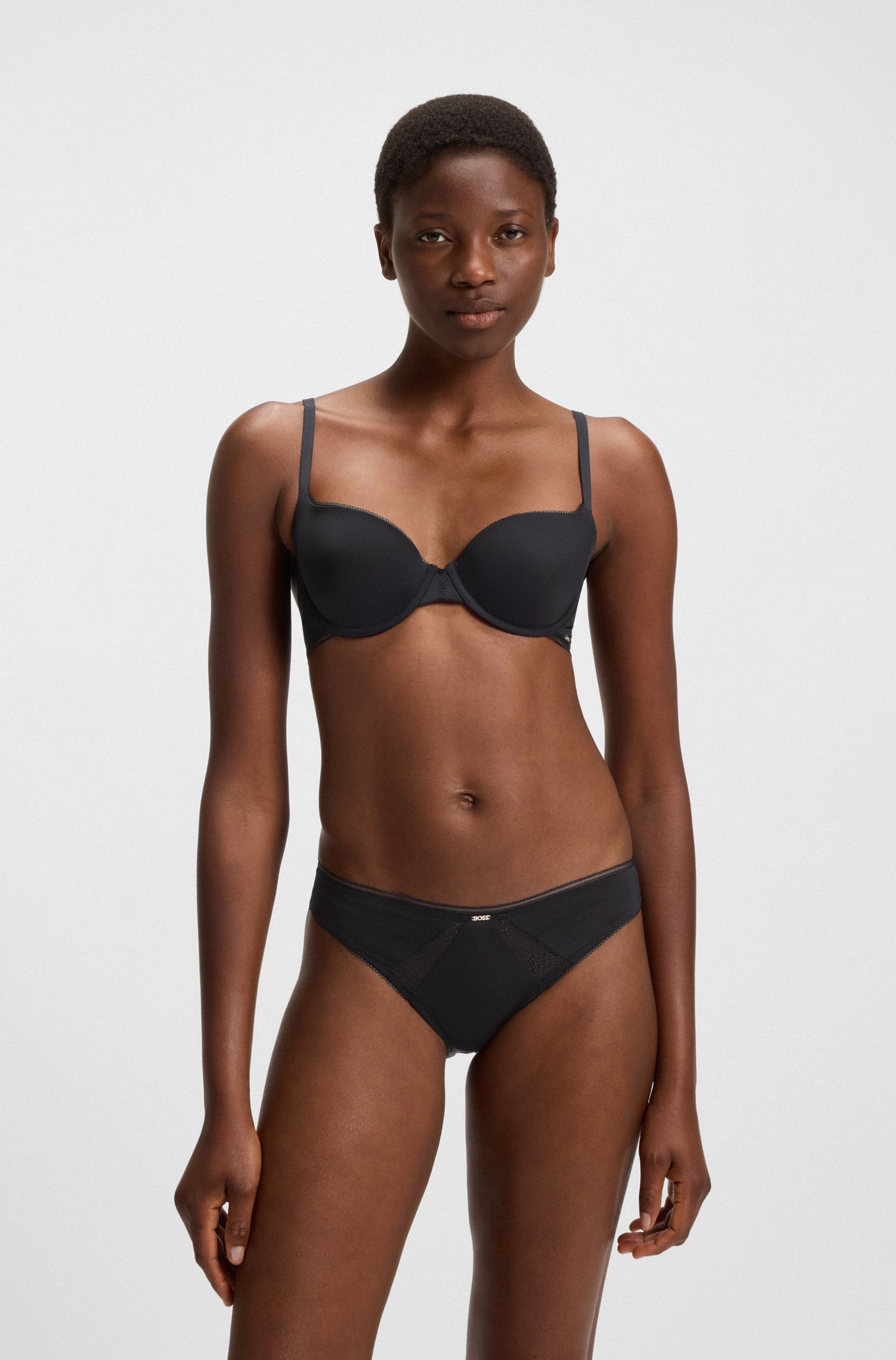 BOSS Bügel-BH »DEMI_B.PURE« aus Mikrofaser mit Einsätzen aus Spitze