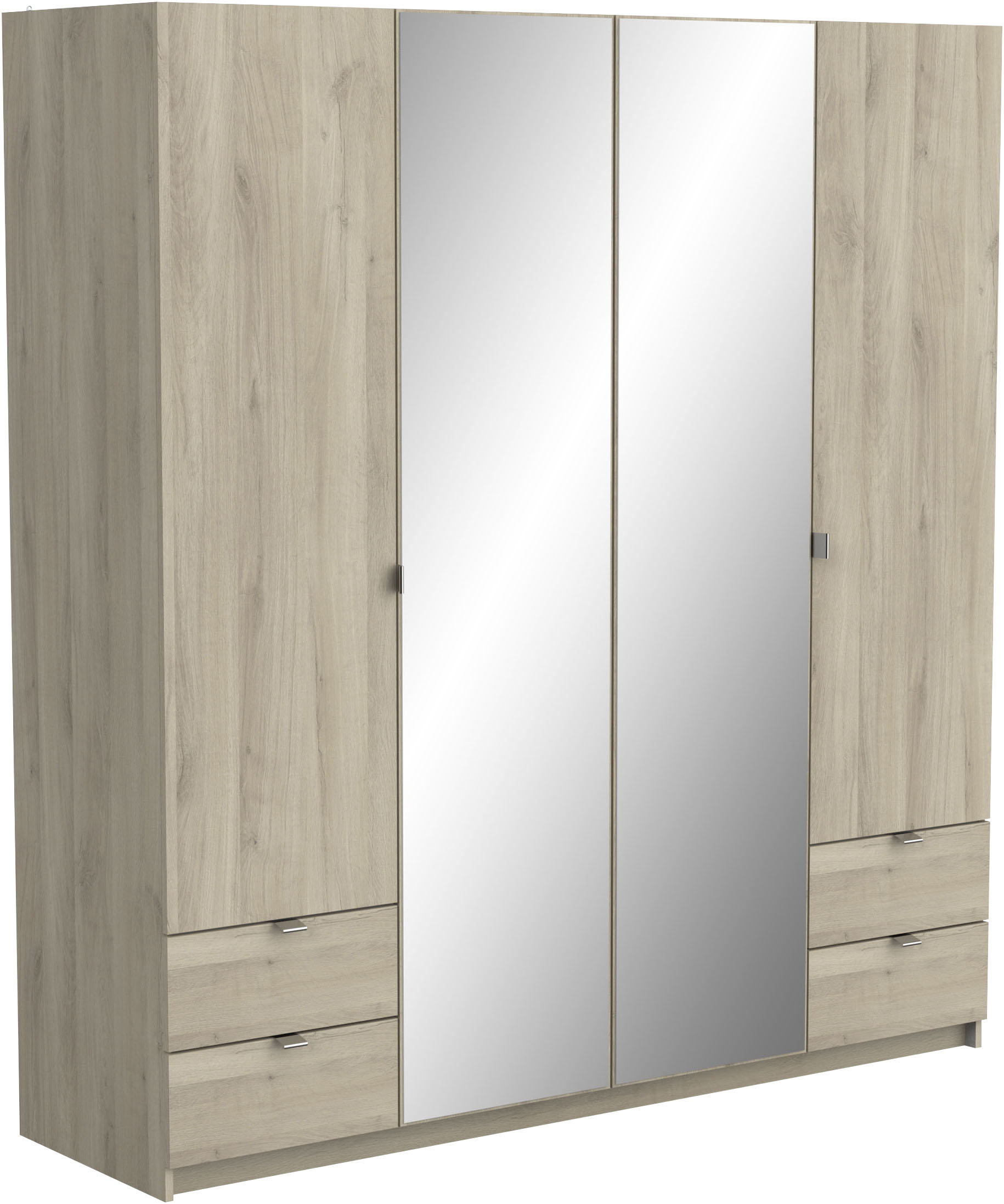 Thumbnail - Demeyere GROUP Kleiderschrank "Mellie, 2 Spiegel, 4 Schubladen, 36 Regale, 2 Kleiderstangen", (H/B/ T ca. 191/180/52cm),...
