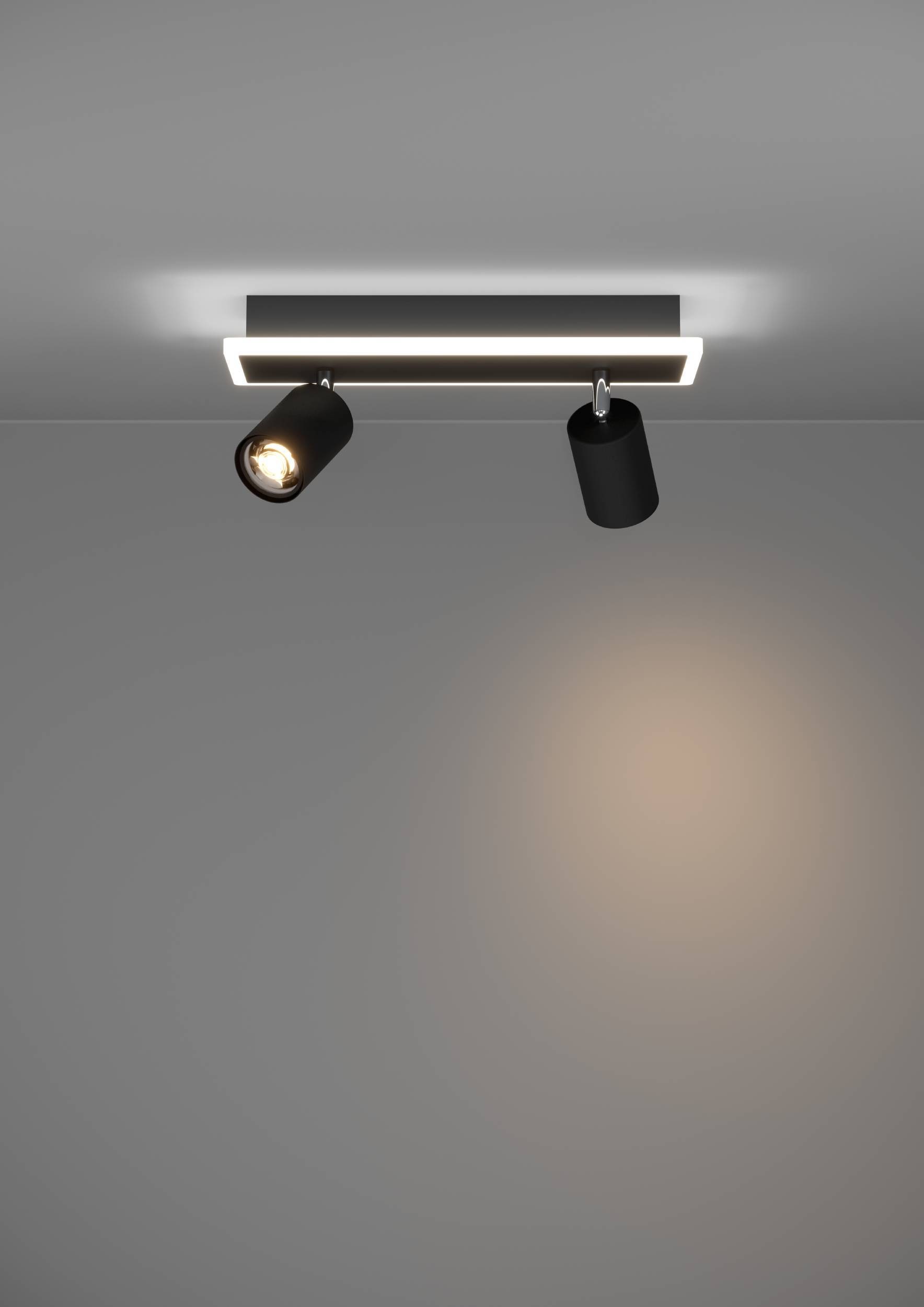 EGLO Deckenleuchte »Rimbocchi 1 Deckenlampe, Metall und Kunststoff, Spotbalken schwenkbar« LED-Modul 1 Stk. Warmweiß Spot - L34 x B10 x H14 cm - schwarz - 12W inkl.