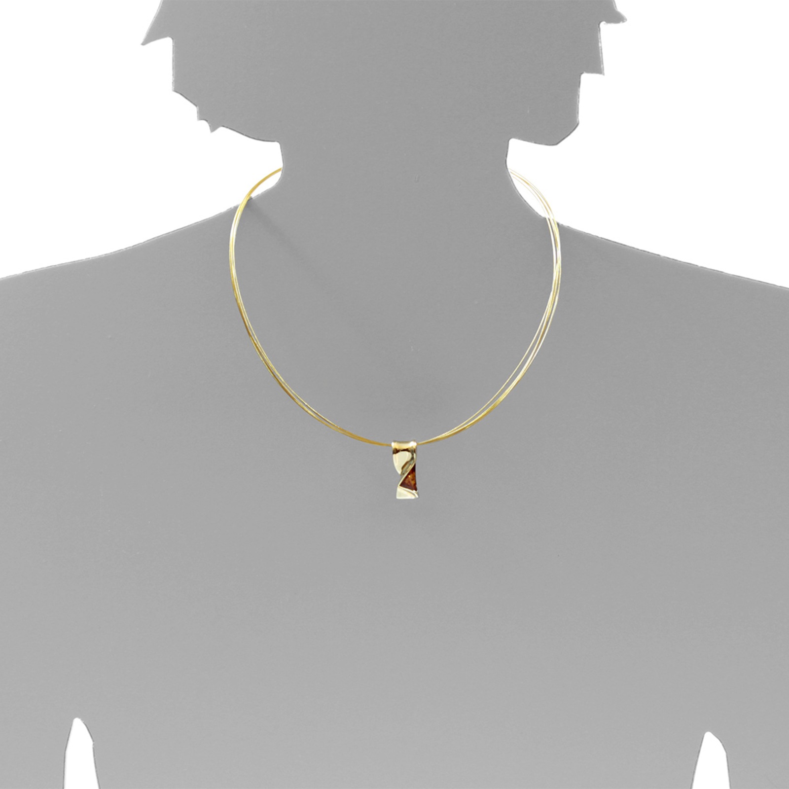 OSTSEE-SCHMUCK Kettenanhänger »- Gleiter-Ingebrit - Gold 333/000 - Bernstein«