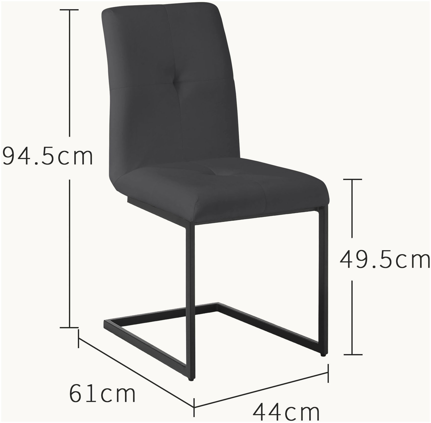 OTTO home Esszimmerstuhl »Vendy«, (Set), 2 St., Samtstoff Velvet, mit verstellbaren Füßen und robustem, pulverbeschichtetem Gestell.