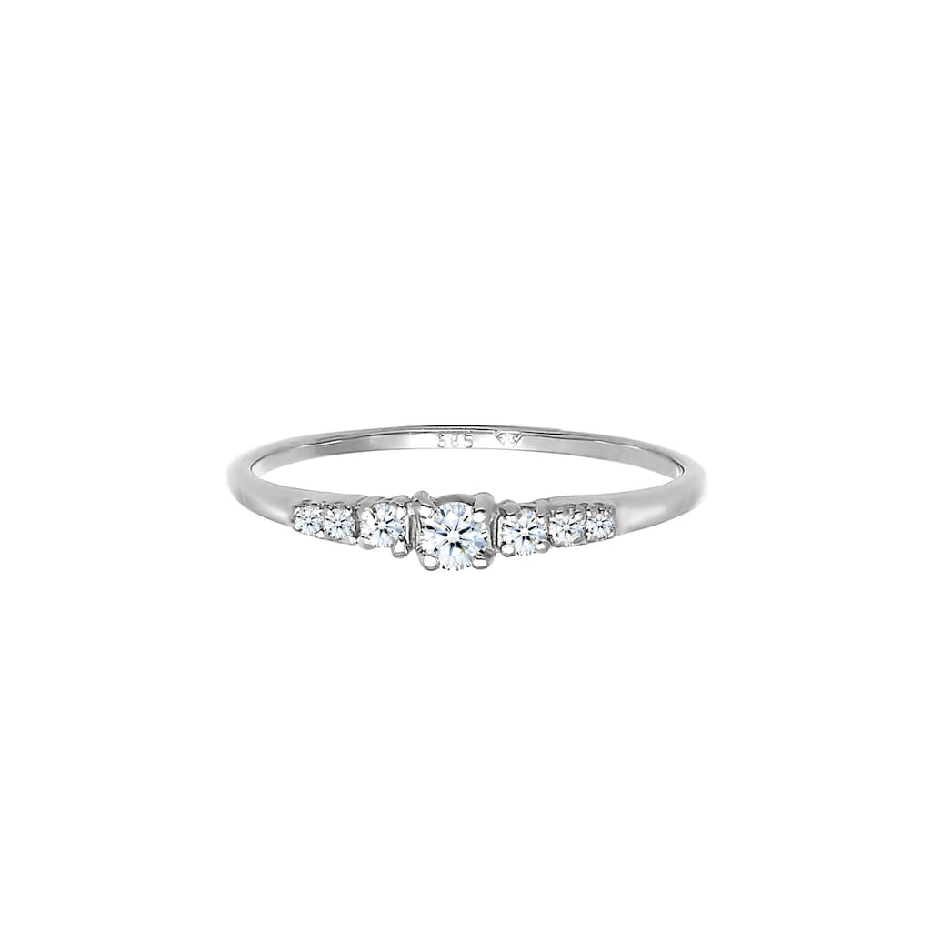 Elli DIAMONDS Verlobungsring »Verlobung Diamanten (0.14 ct) 585 Gold«