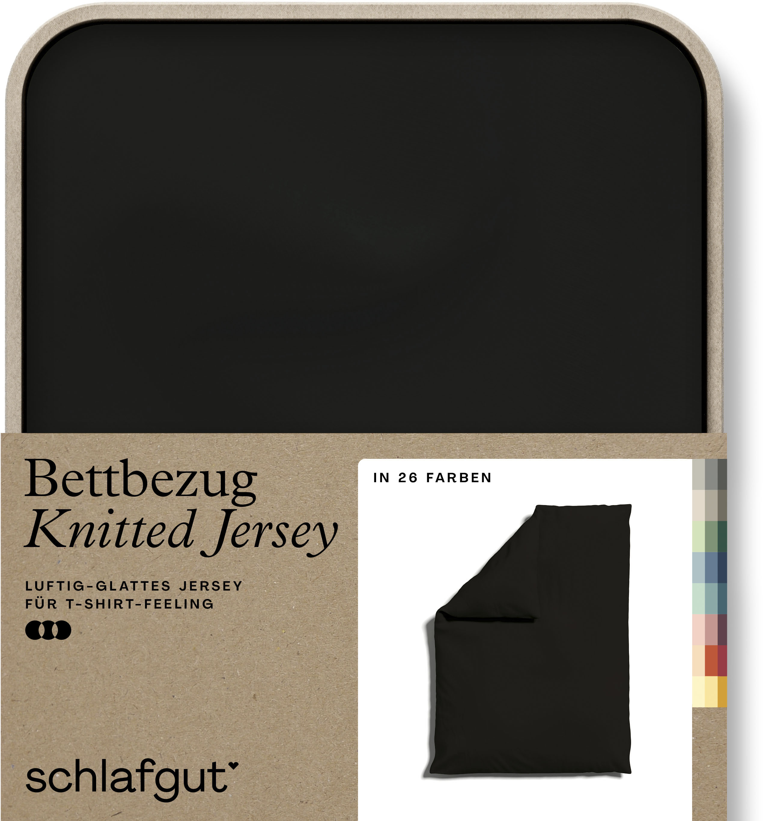 Schlafgut "Premium Bettbezug Knitted Jersey (1 St)" Ton-in-Ton Reißverschluss, Bio-Baumwolle mit Elasthan, Uni, OEKO Tex