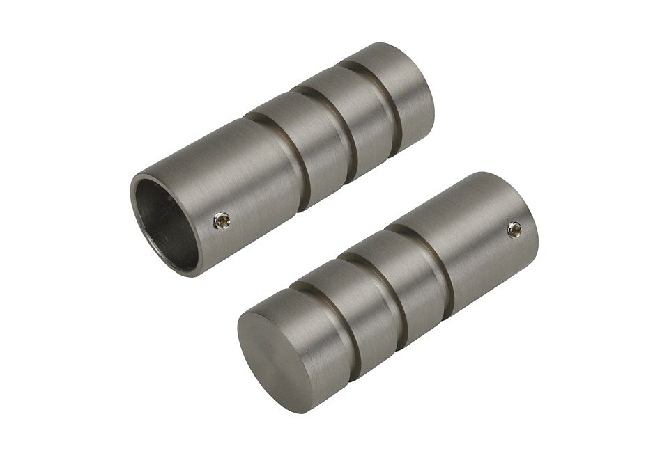 Liedeco Gardinenstangen-Endstück "Zylinder mit Rille" 20 mm günstig online kaufen