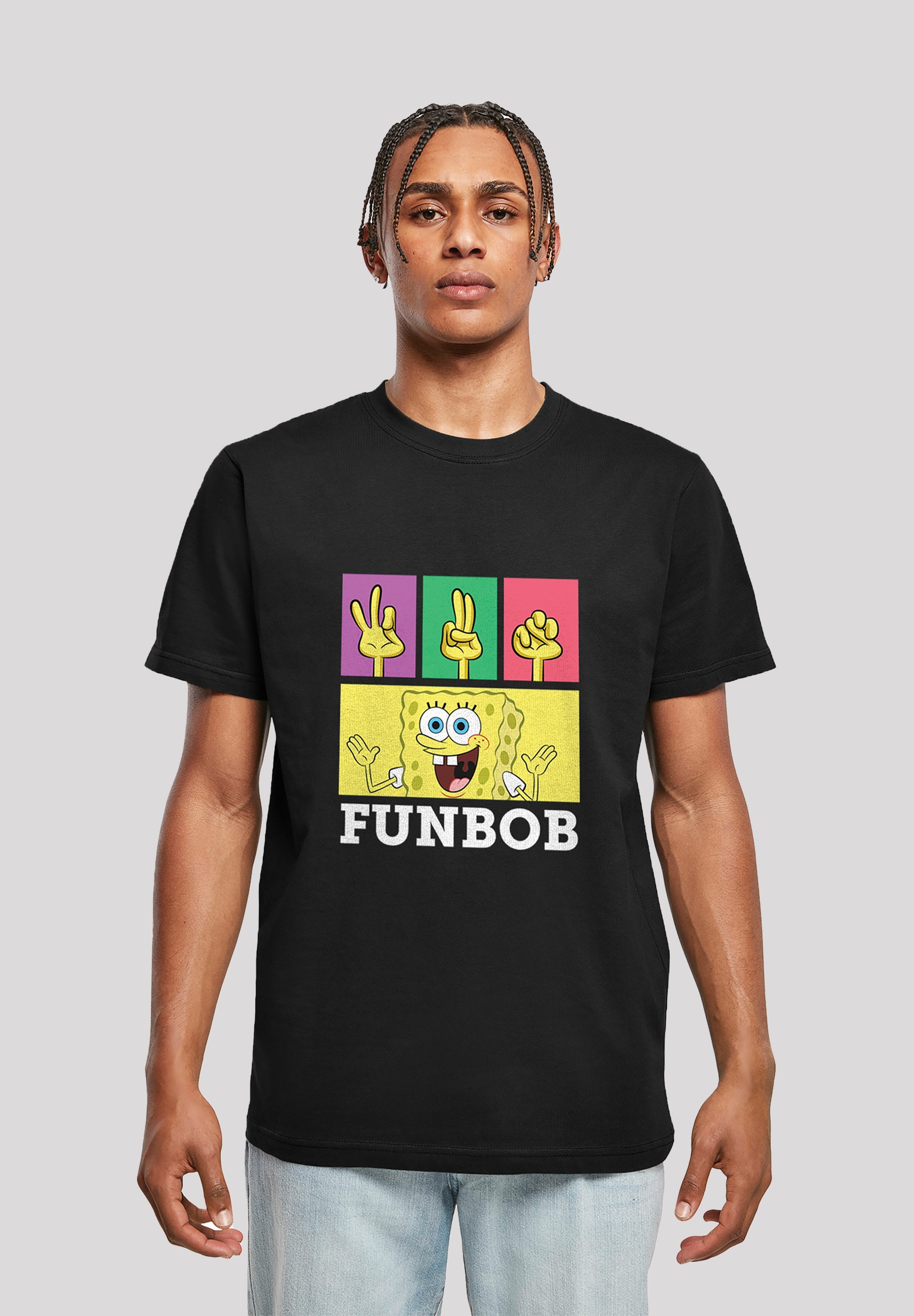 F4NT4STIC T-Shirt »Spongebob Schwammkopf FUNBOB«, Herren,Premium Merch,Regular-Fit,Basic,Bedruckt