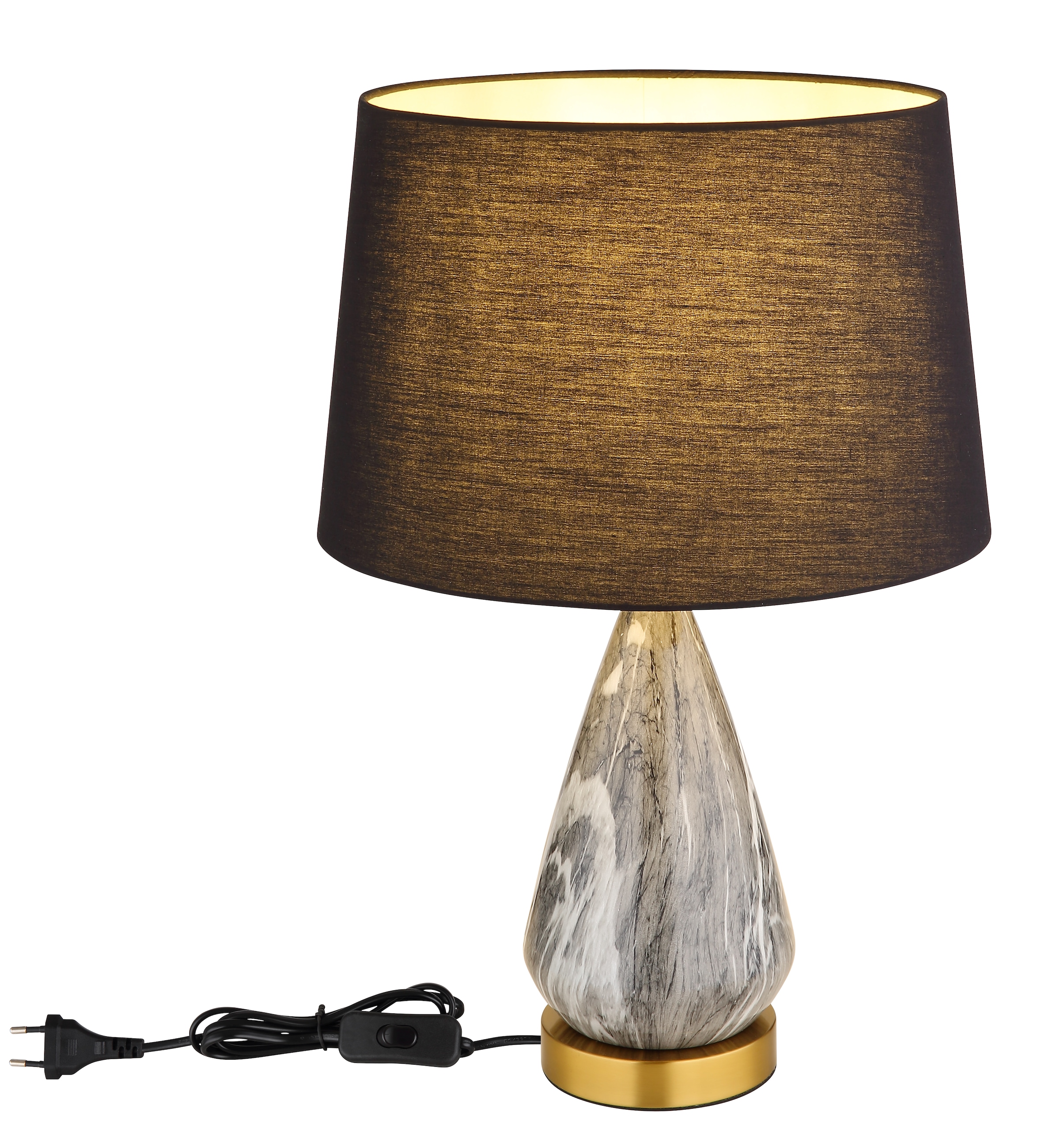 GLOBO LIGHTING Tischleuchte »KISA« E27 1 Stk. Tischlampe Nachttischlampe Deko-Tischleuchte Schlafzimmer