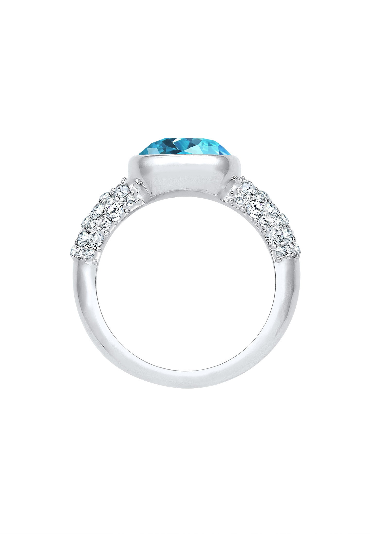 Elli Premium Verlobungsring »Glas Kristalle Hellblau 925 Sterling Silber«