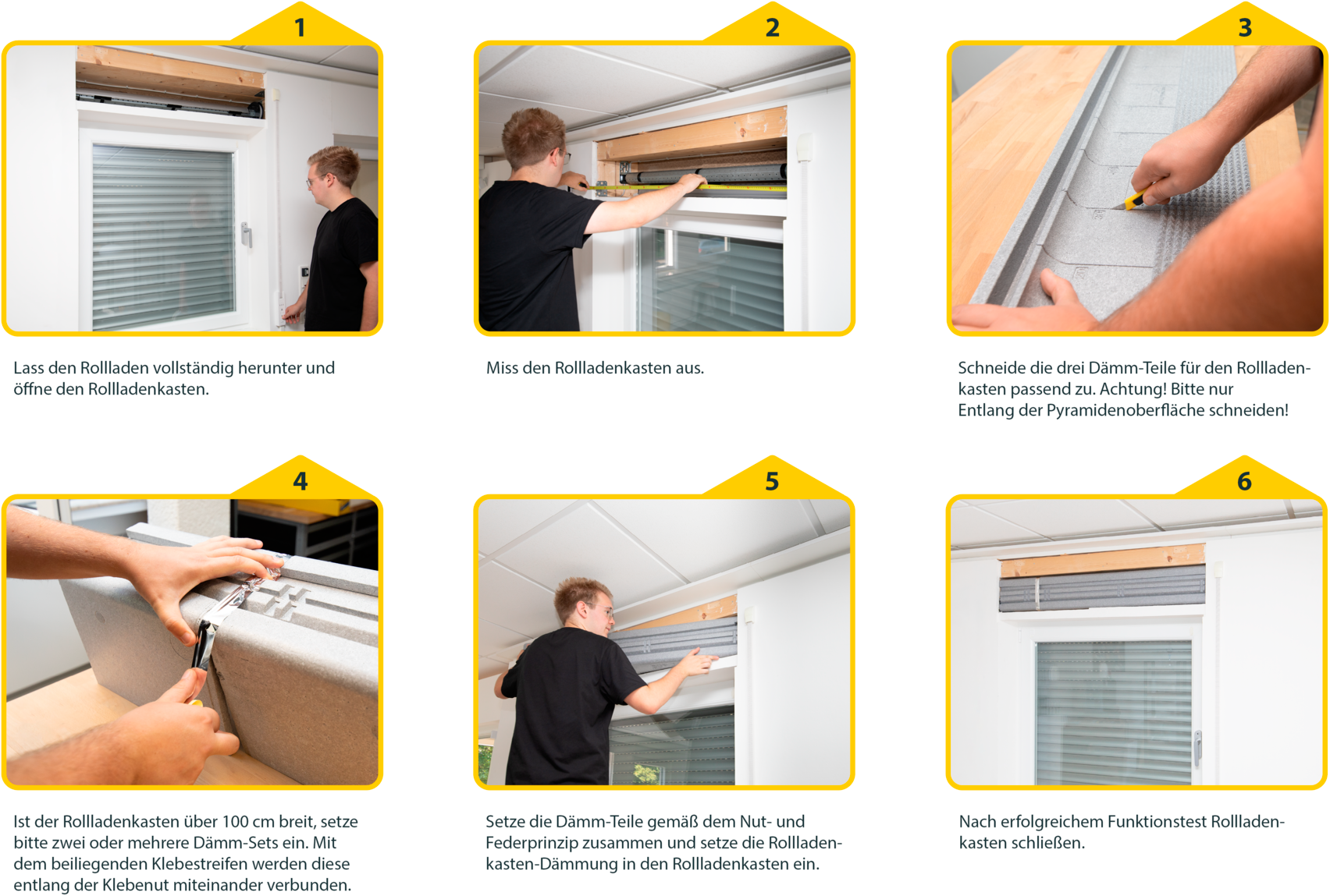 SCHELLENBERG Rollladenkastendämmung »3-teilig, 100 x 28,5 x 1,3 cm« Set, 10 Stk. tlg. Thermoisolierung für Rollläden, Wärmedämmung