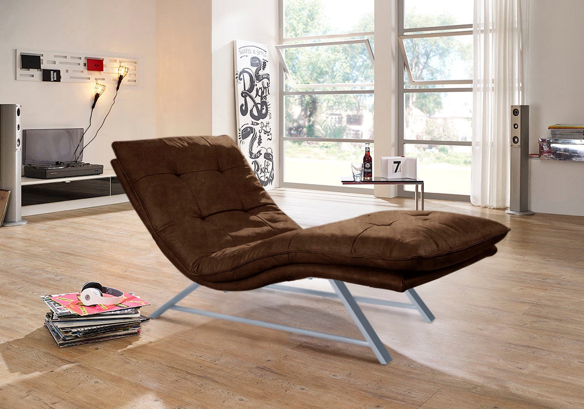 W.SCHILLIG Relaxliege »daily dreams«, in Waffelkissen-Optik, wahlweise mit Motor, Kufengestell, in 2 Breiten