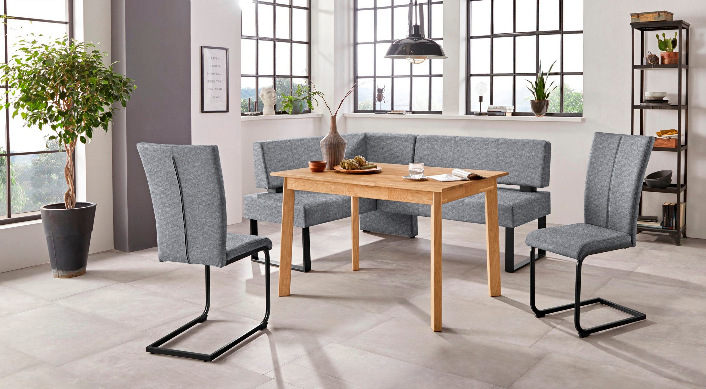 Home affaire Eckbank "Oliver mit Metallgestell, Küchenbank" verschiedene Be günstig online kaufen