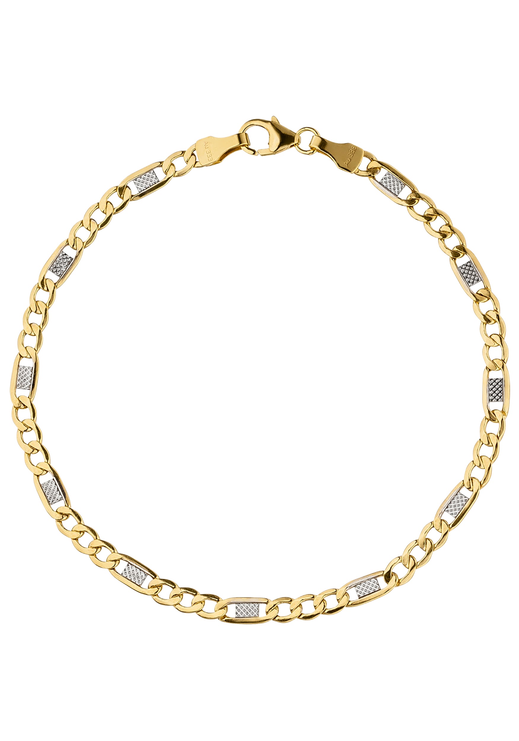 JOBO Goldarmband Steg-Panzerarmband 333 Gold bicolor 19 cm