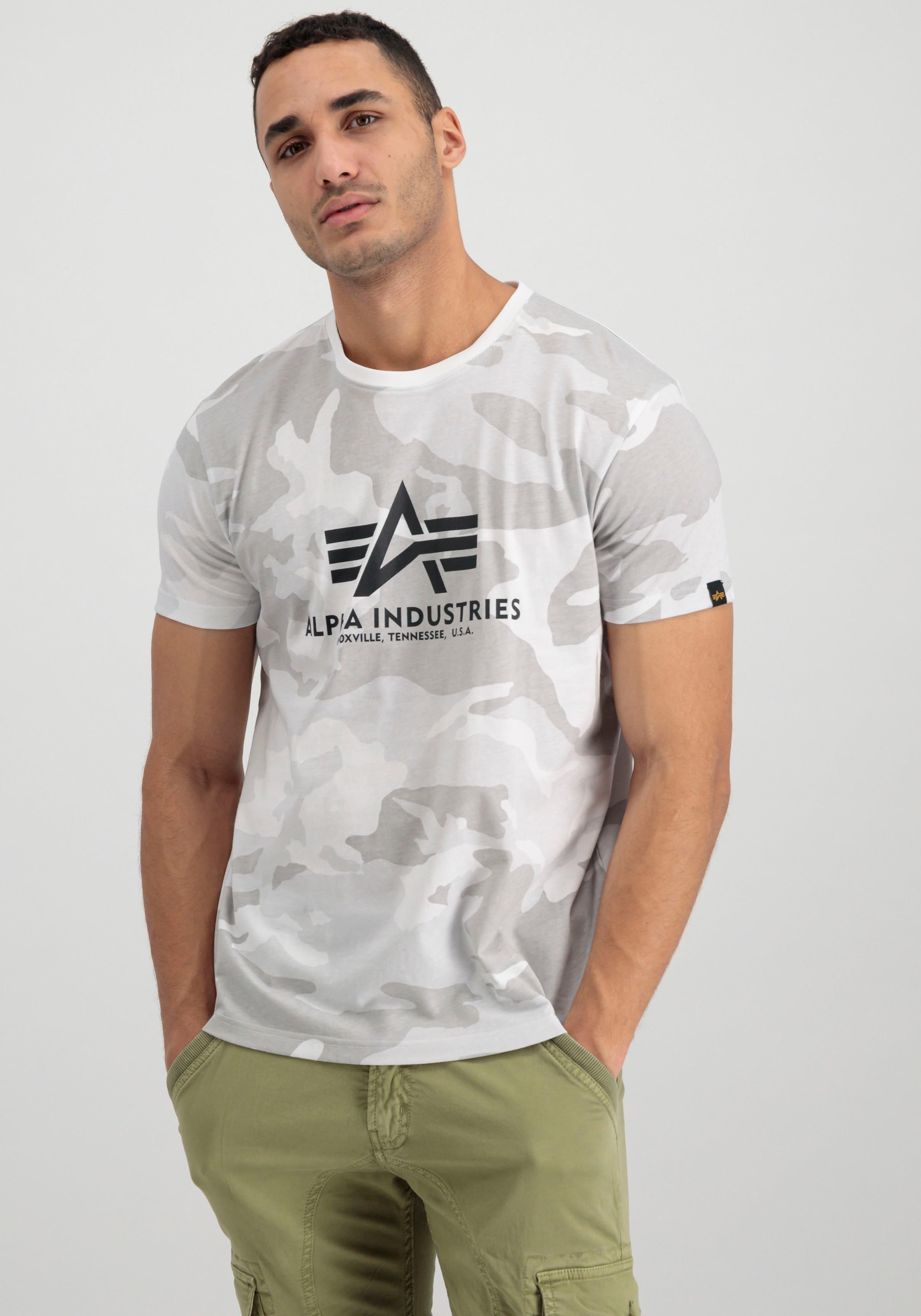 Alpha Industries T-Shirt "Alpha Industries Men - T-Shirts Basic T-Shirt Cam günstig online kaufen