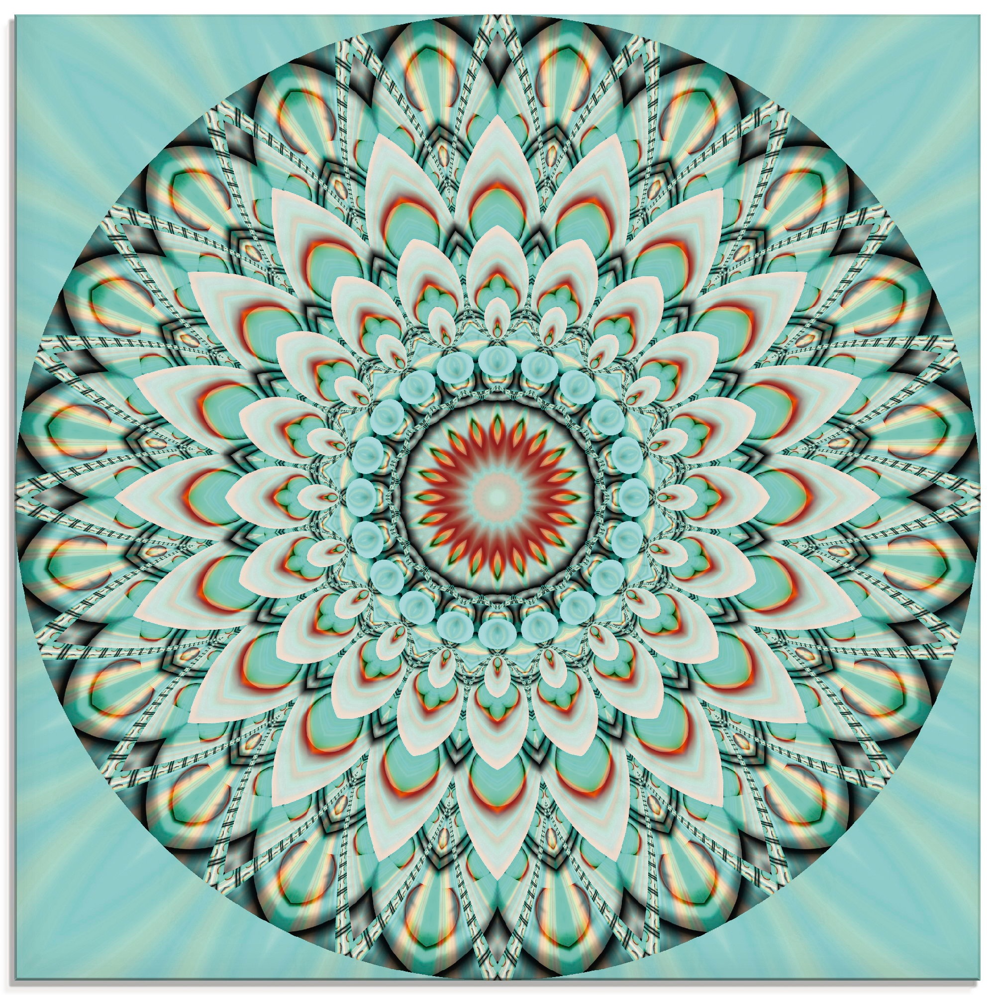 Artland Glasbild "Mandala Integrität", Muster, (1 St.), in verschiedenen Größen