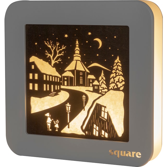 Weigla LED-Bild »Square - Standbild Seiffen, Weihnachtsdeko«, (1 St.), mit  Timer kaufen | BAUR