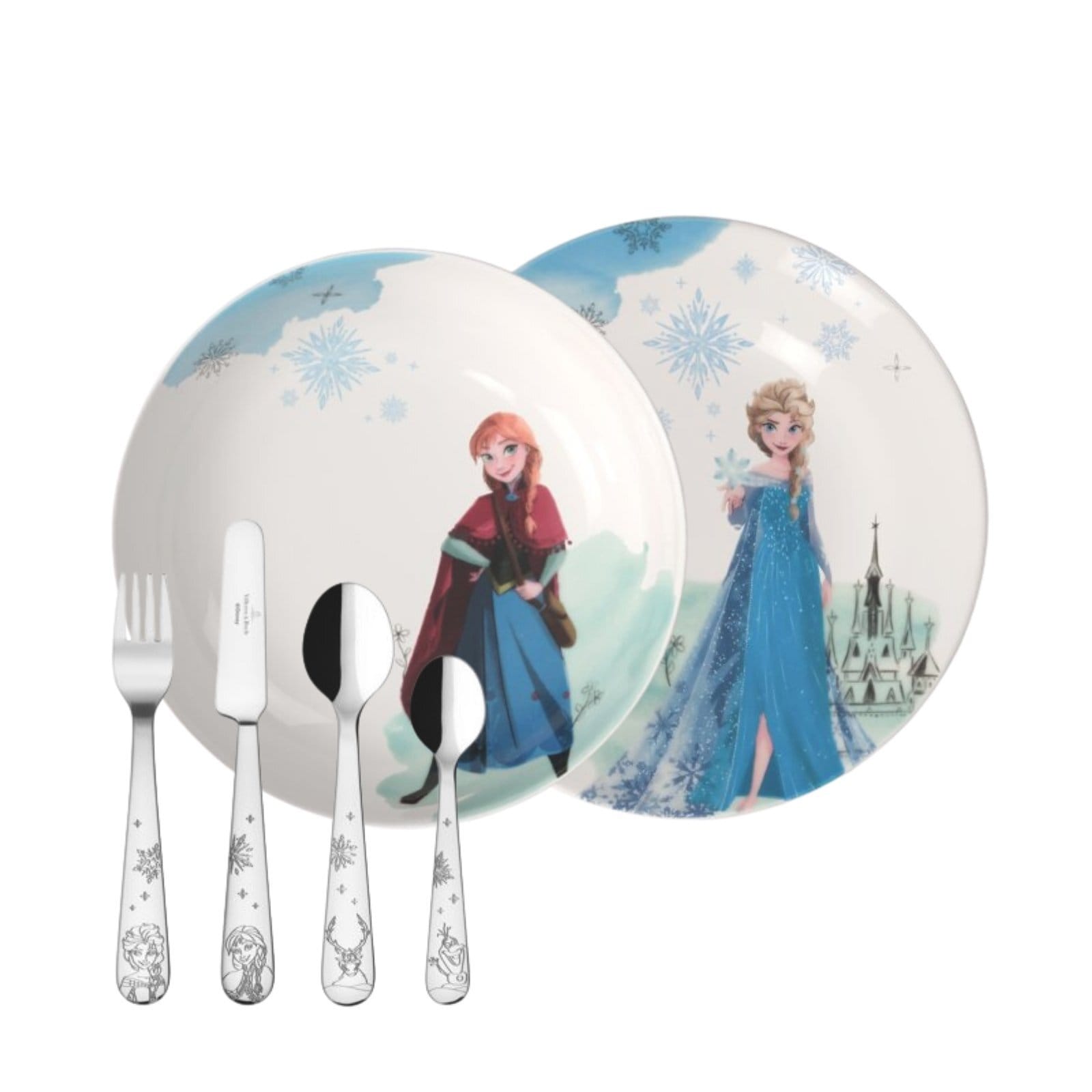 Villeroy & Boch Kindergeschirr-Set "Ess-Set Disney Frozen 6er Set bunt" Spülmaschinenfest, Mikrowellensicher
