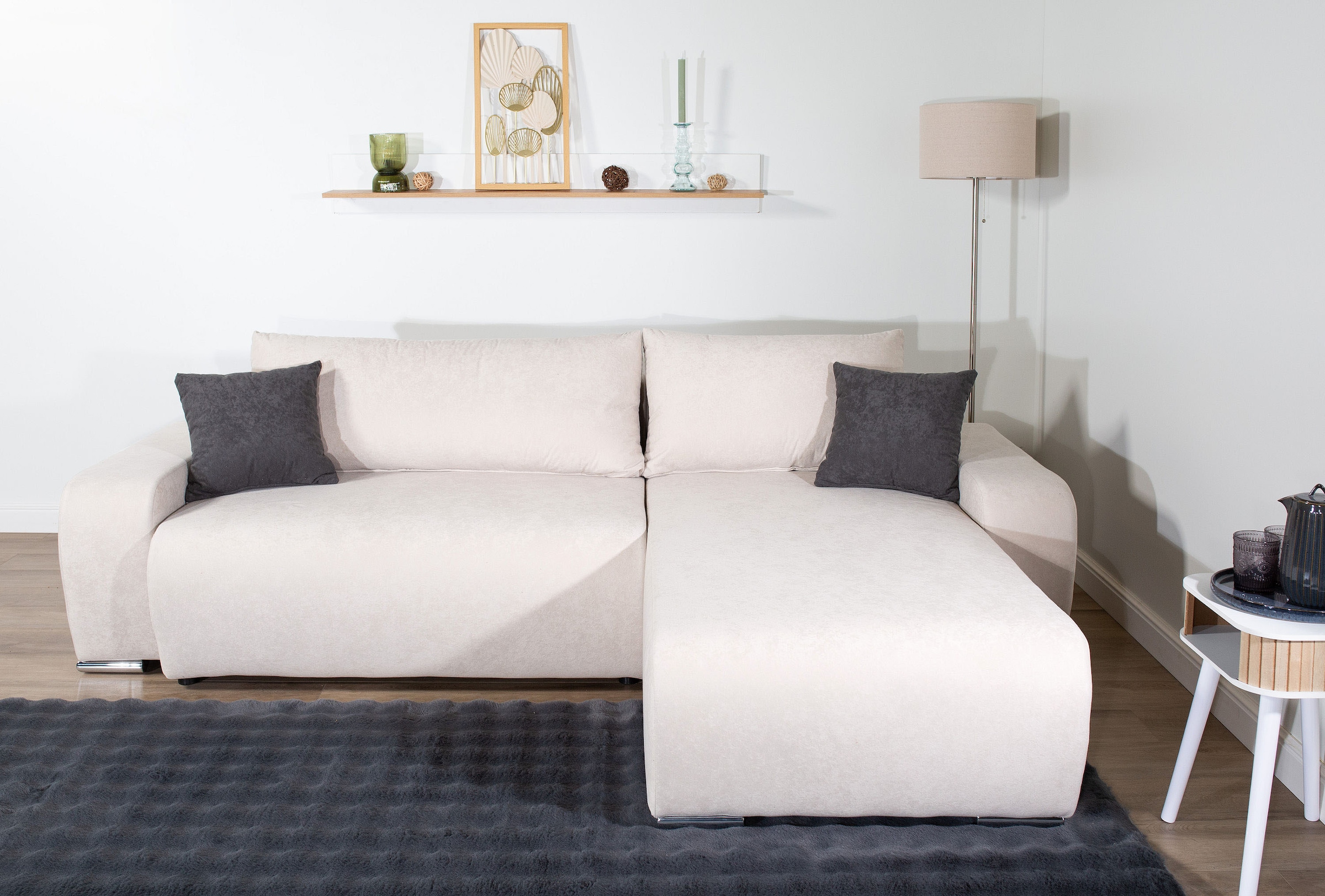 COLLECTION AB Ecksofa "Pia, L-Form, Breite 237 cm, mit Schlaffunktion" günstig online kaufen