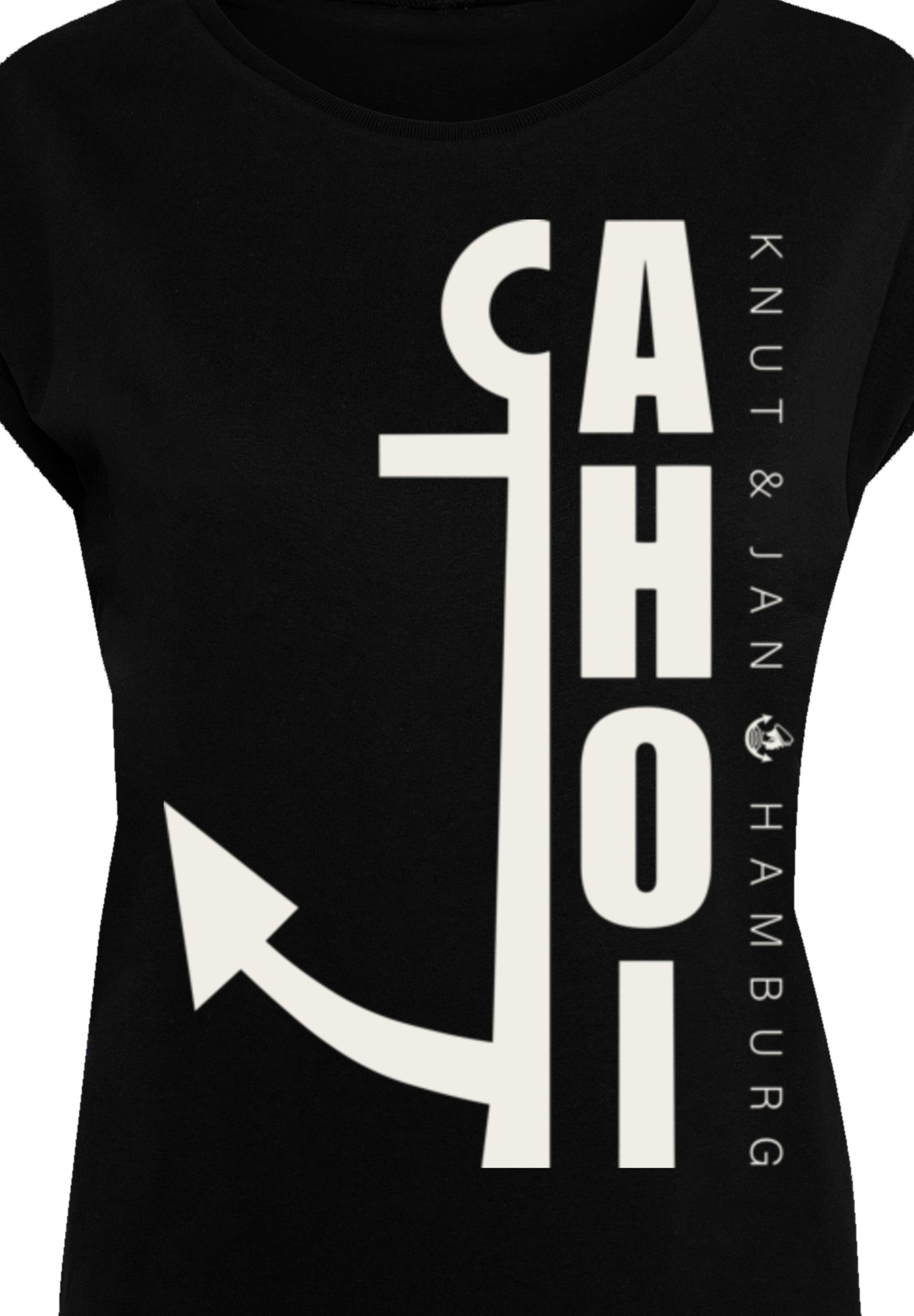 F4NT4STIC T-Shirt »PLUS SIZE Ahoi Anker Crop Knut & Jan Hamburg«, Print
