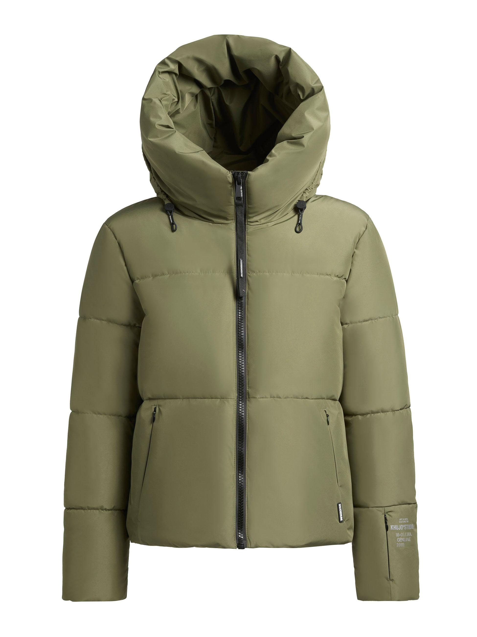 khujo Outdoorjacke »Audrey Matt«, mit Kapuze, Warme Winterjacke mit verstellbarer Kapuze