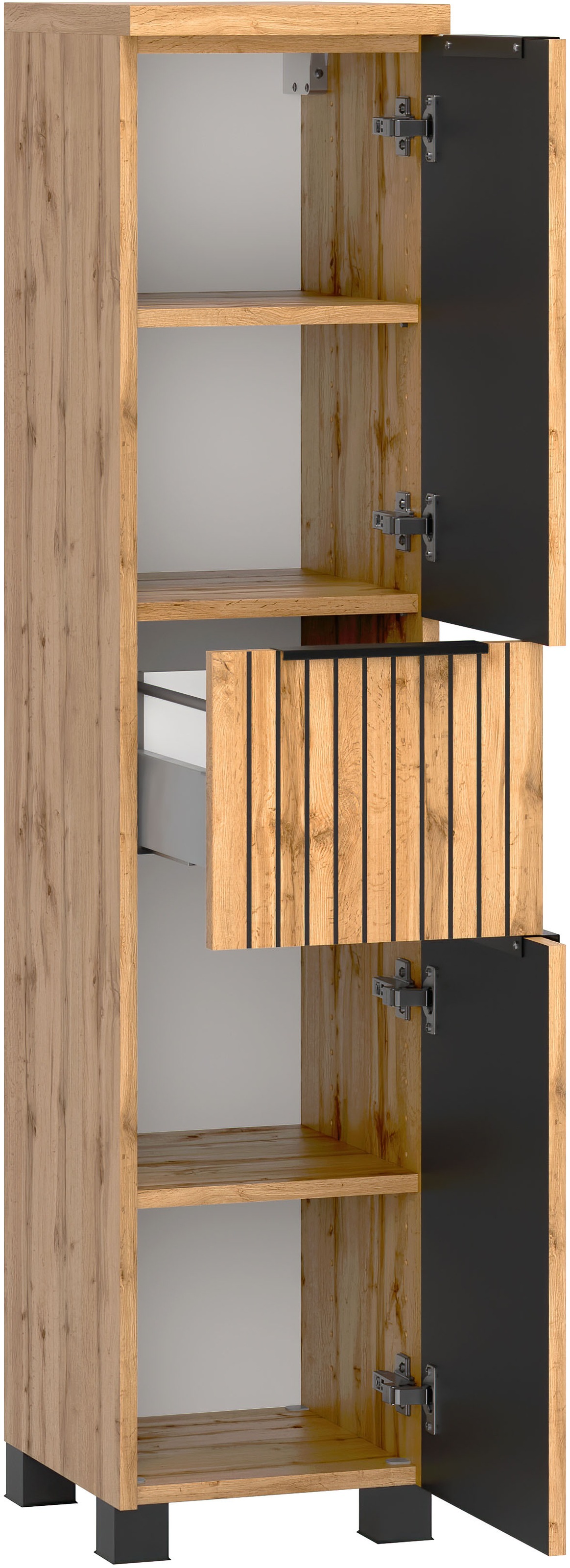 welltime Midischrank, Welltime, Breite 30 cm, reversibel, 2 Türen, 1 Auszug