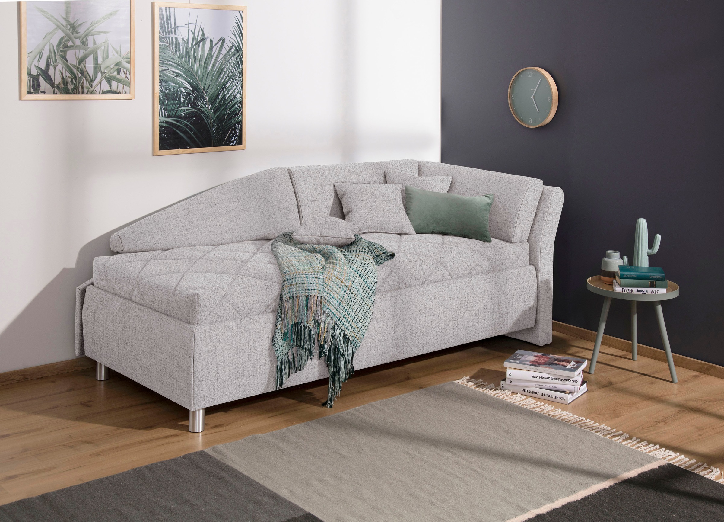 alina Schlafsofa "Lindsay" Bettkasten, Zierkissen-Set aus: 2 Stk. 40x40cm, günstig online kaufen
