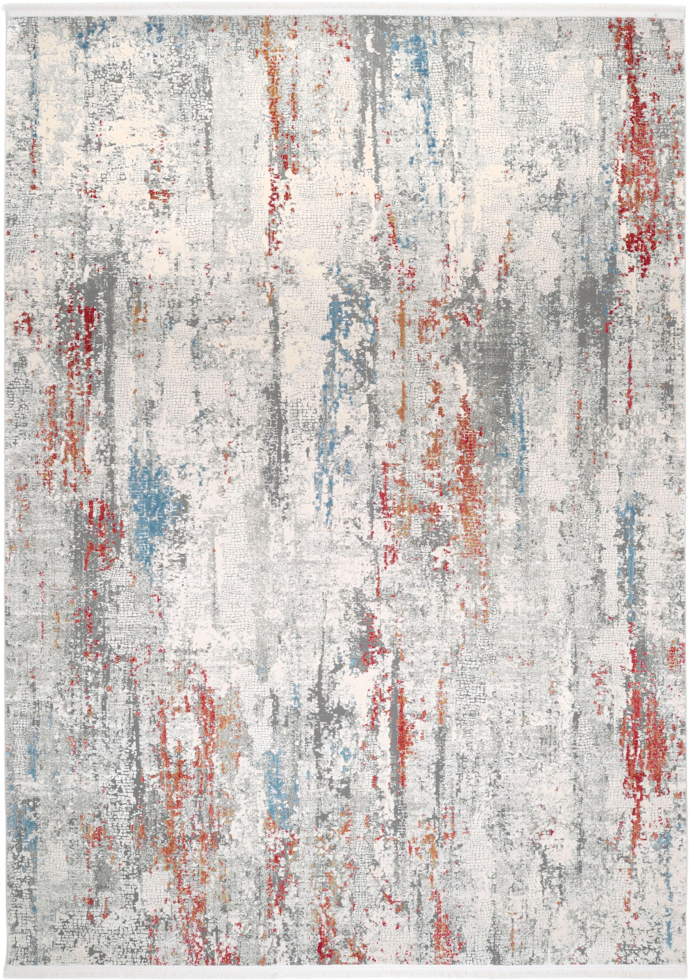 Teppich OCI DIE TEPPICHMARKE "ILLUMINATION MIRA", bunt (multi), B:120cm H:8mm L:180cm, Polyacryl, Viskose, Teppiche, Teppich, Glanz Viskose, mit Fransen, Hoch Tief Struktur, Vintage, Wohnzimmer 2